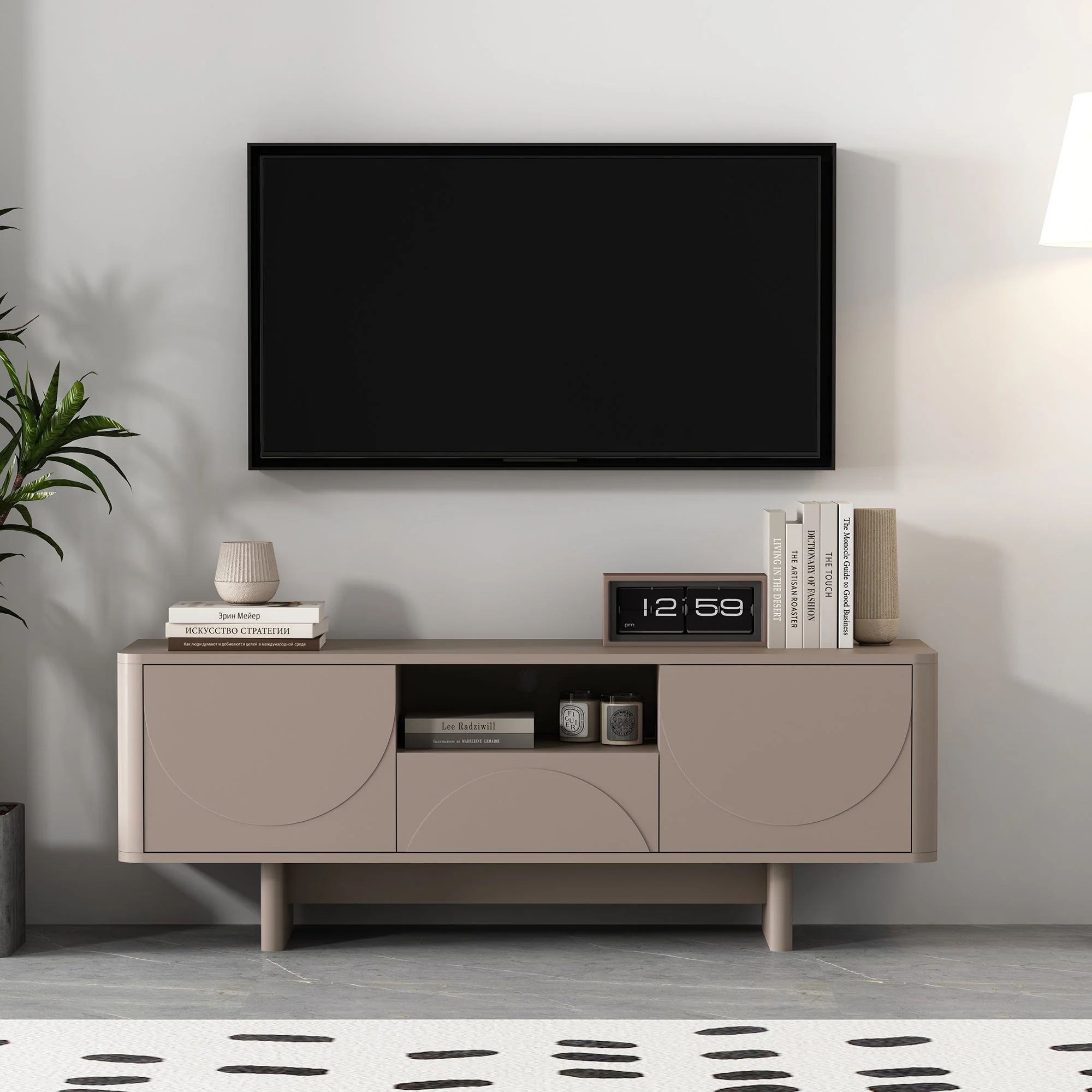 Ella 59" TV Stand in Mocha - Image 2