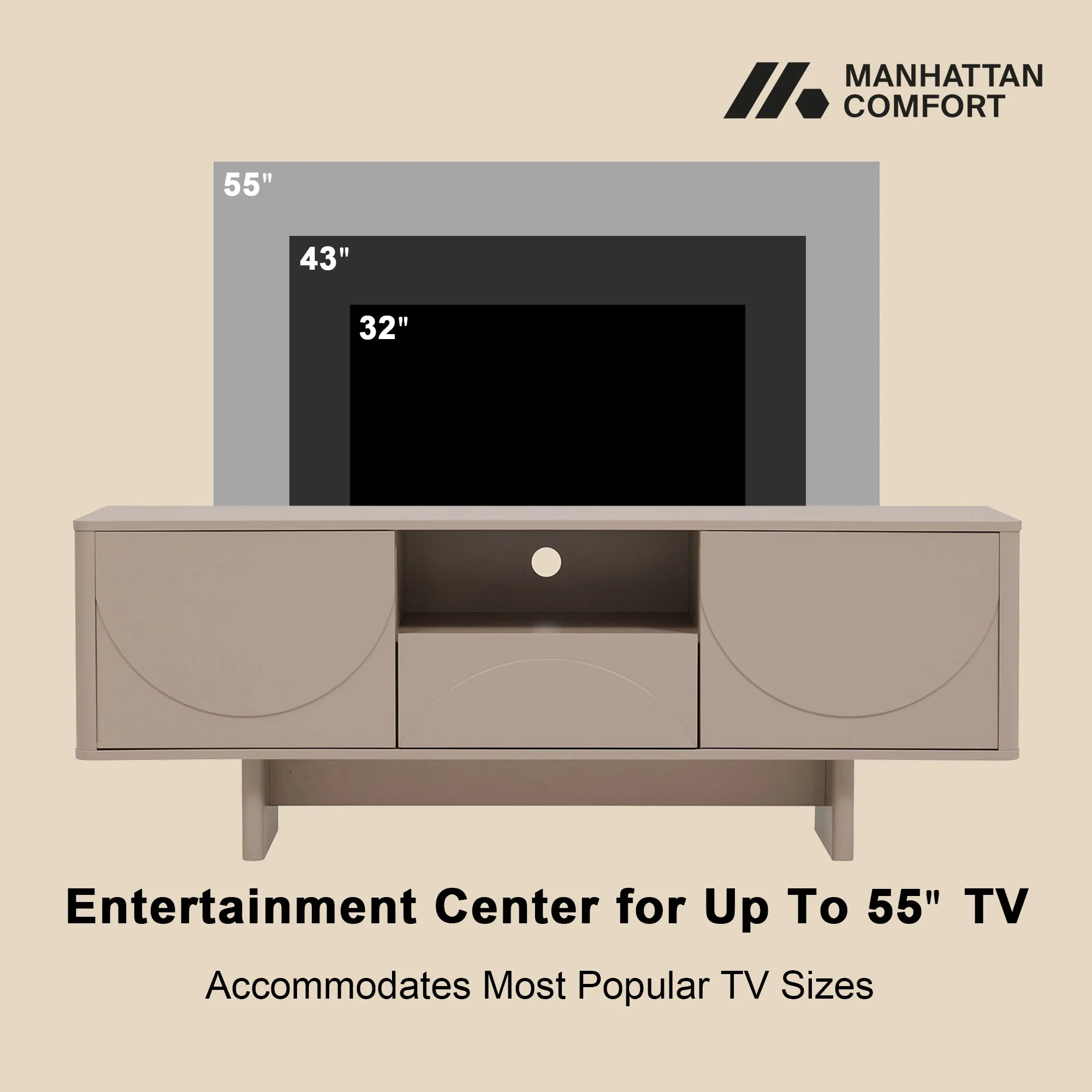 Ella 59" TV Stand in Mocha - Image 5