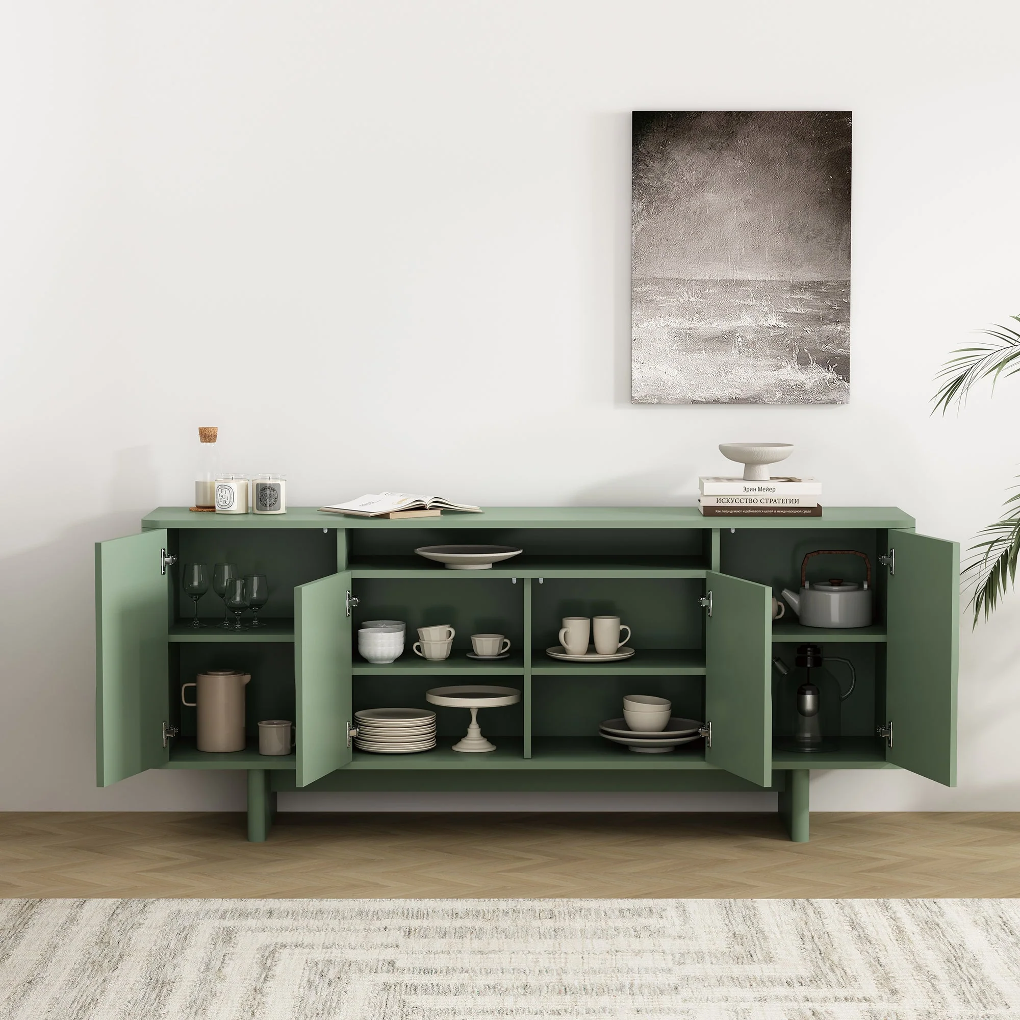 Ella 70.86" Sideboard in Sage Green - Image 5
