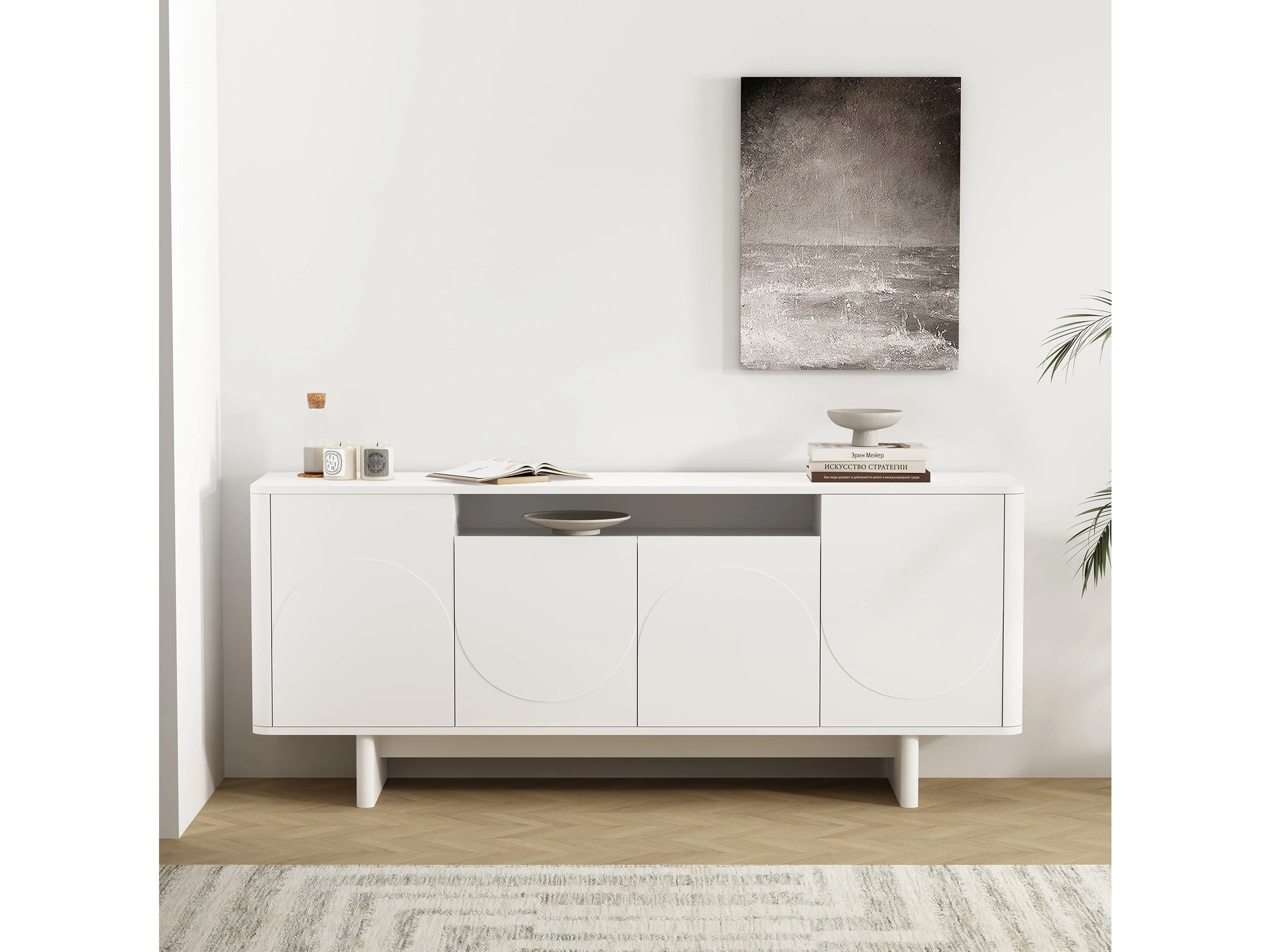Ella 70.86" Sideboard in White