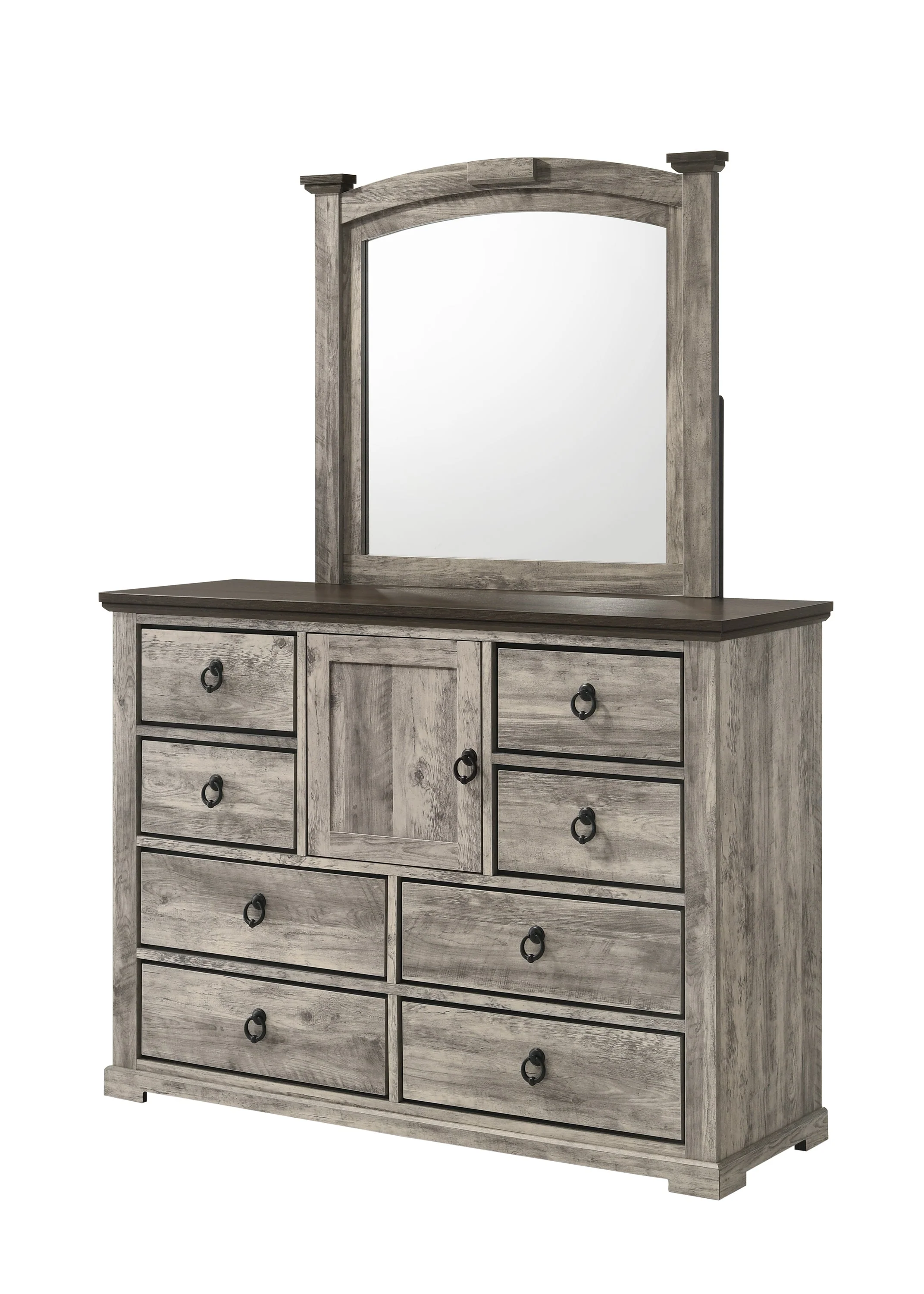 Ella-Mae Beige and Brown Dresser - Image 2