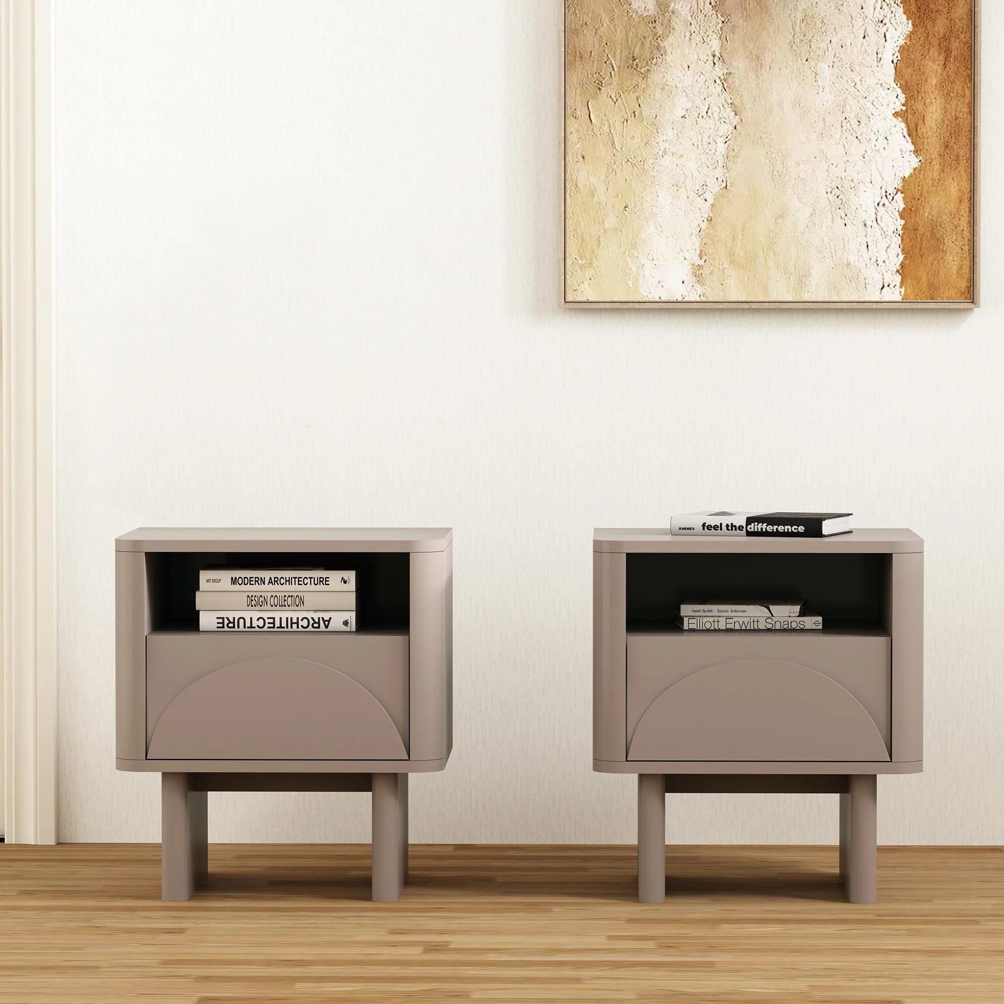 Ella Nightstand in Mocha (set of 2) - Image 2