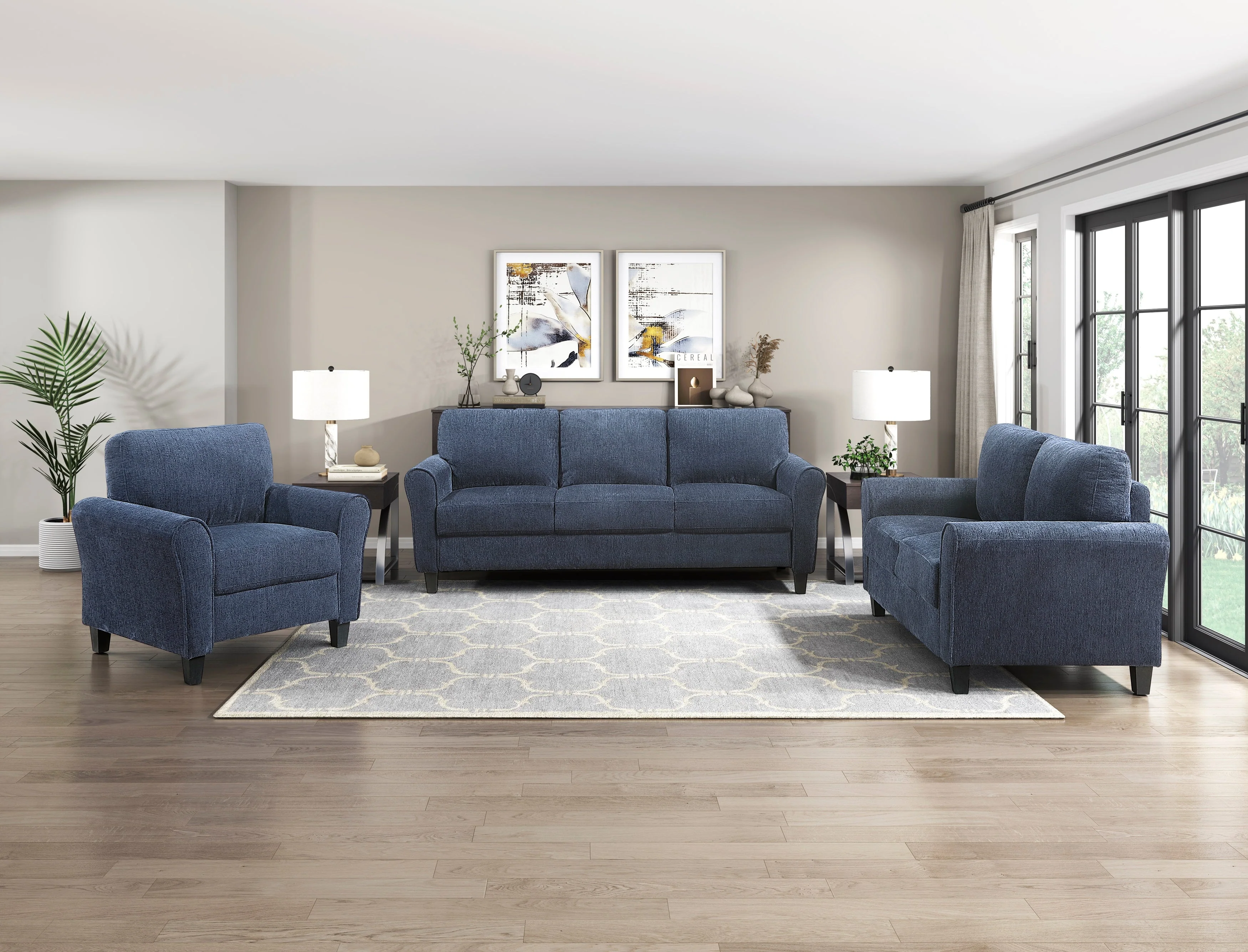 Ellery Navy Sofa - Image 6