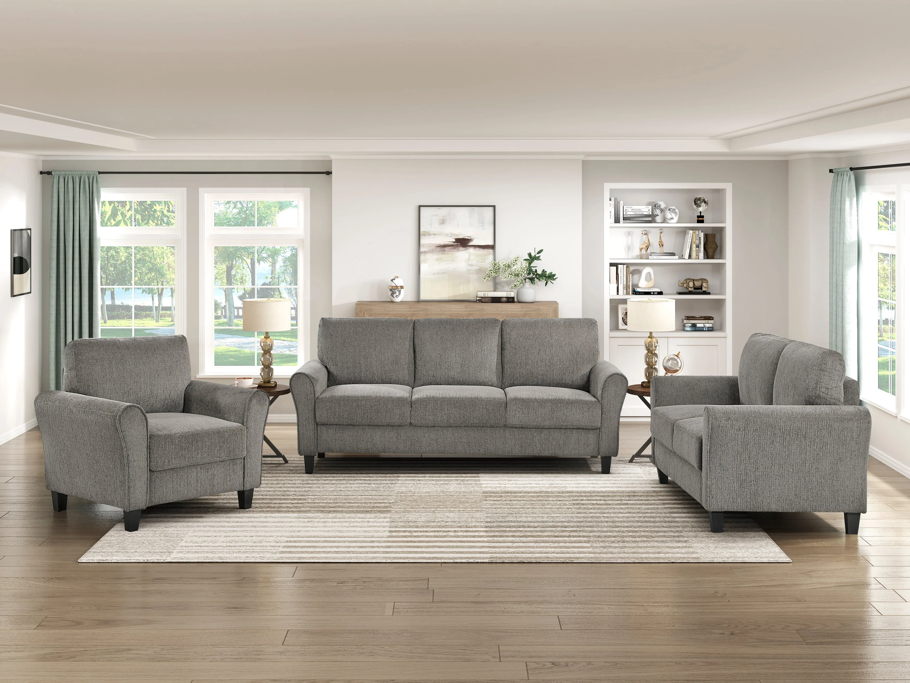 Ellery Pewter Living Room Set