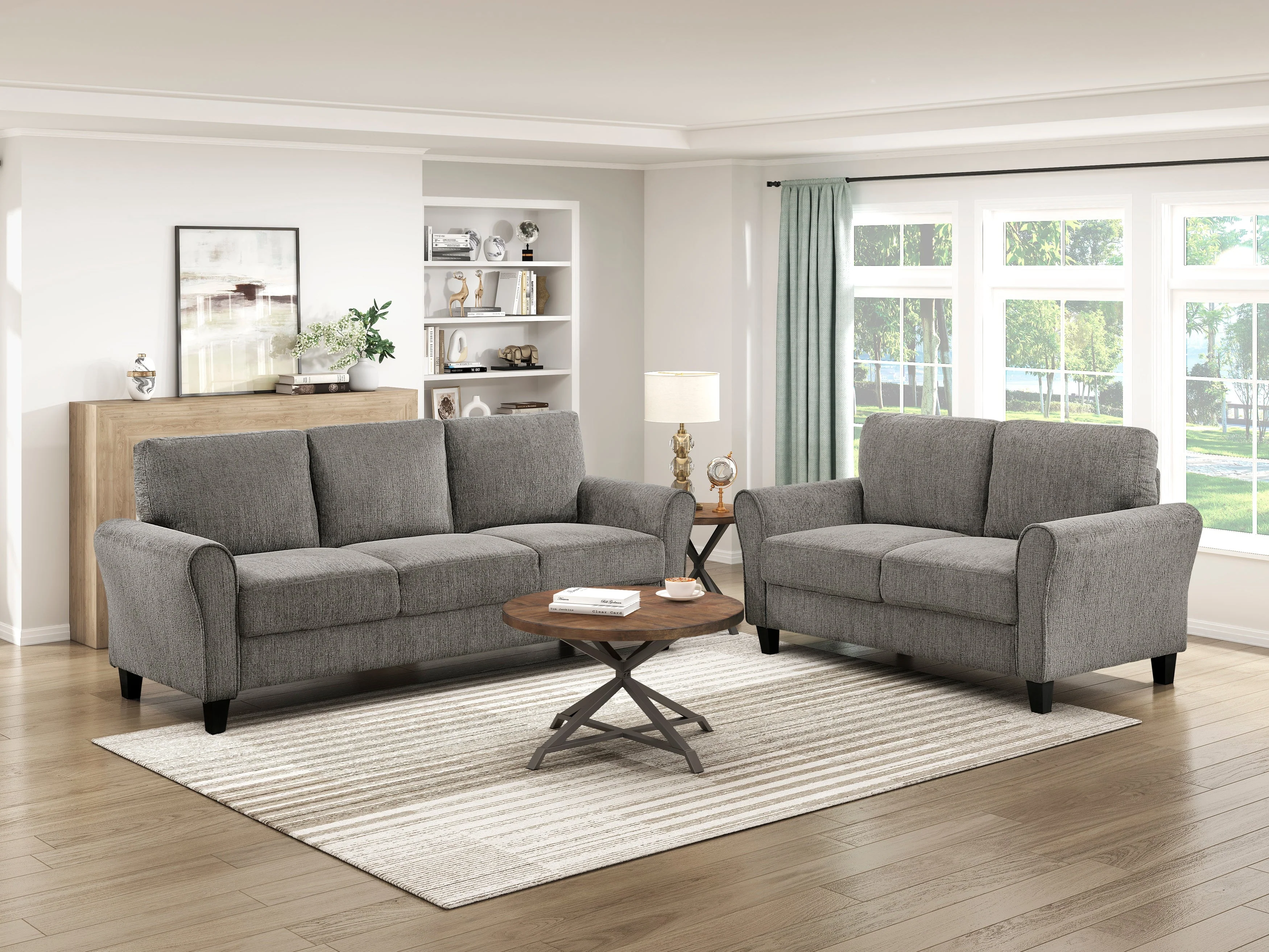 Ellery Pewter Loveseat - Image 2