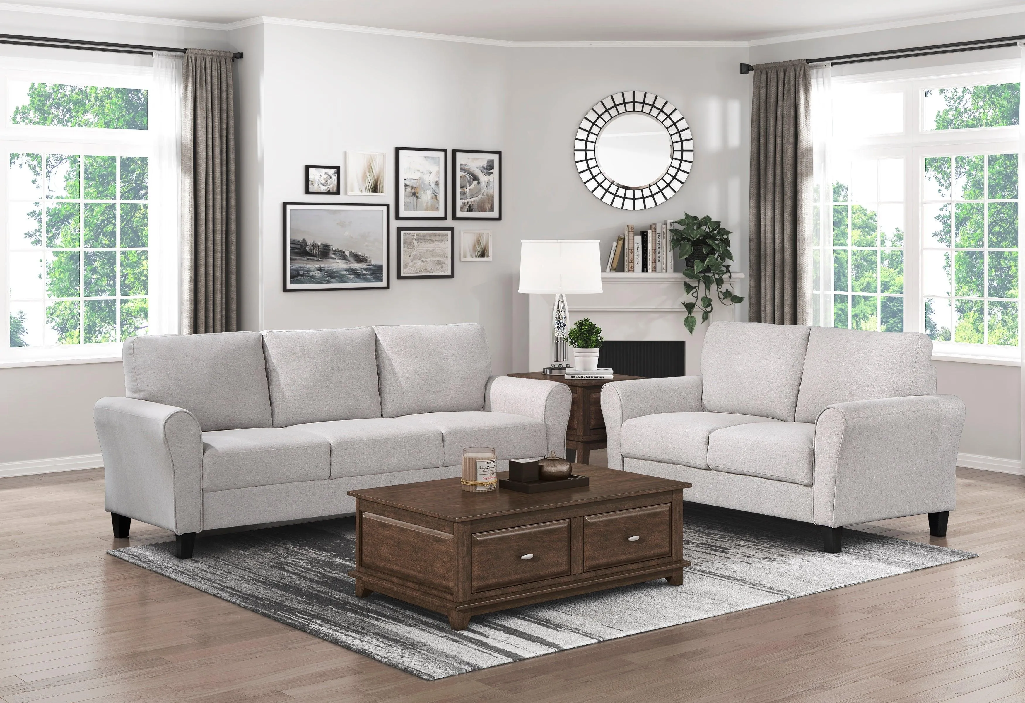 Ellery Sand Loveseat - Image 6