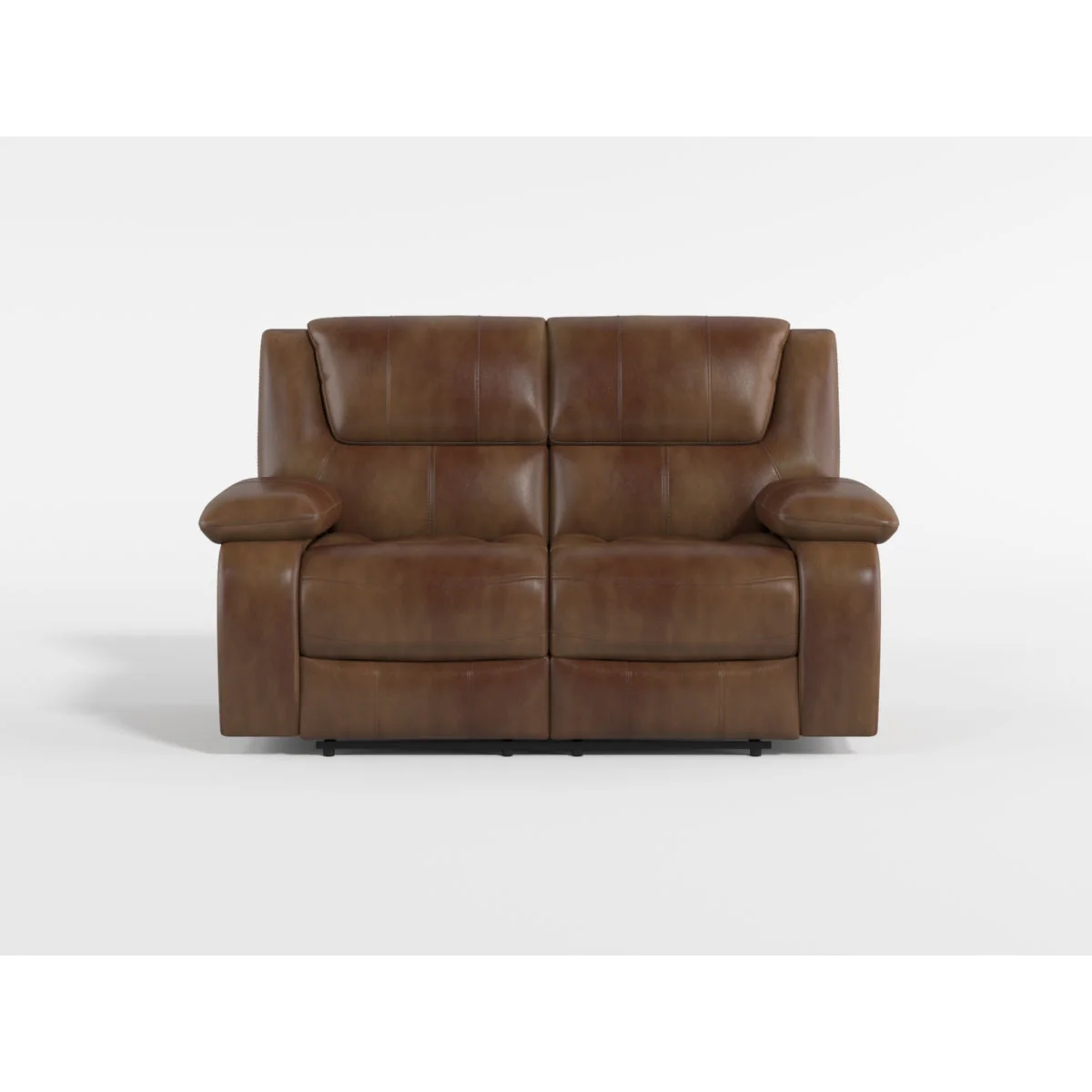 Ellicott Black Genuine Leather Double Reclining Love Seat - Image 13