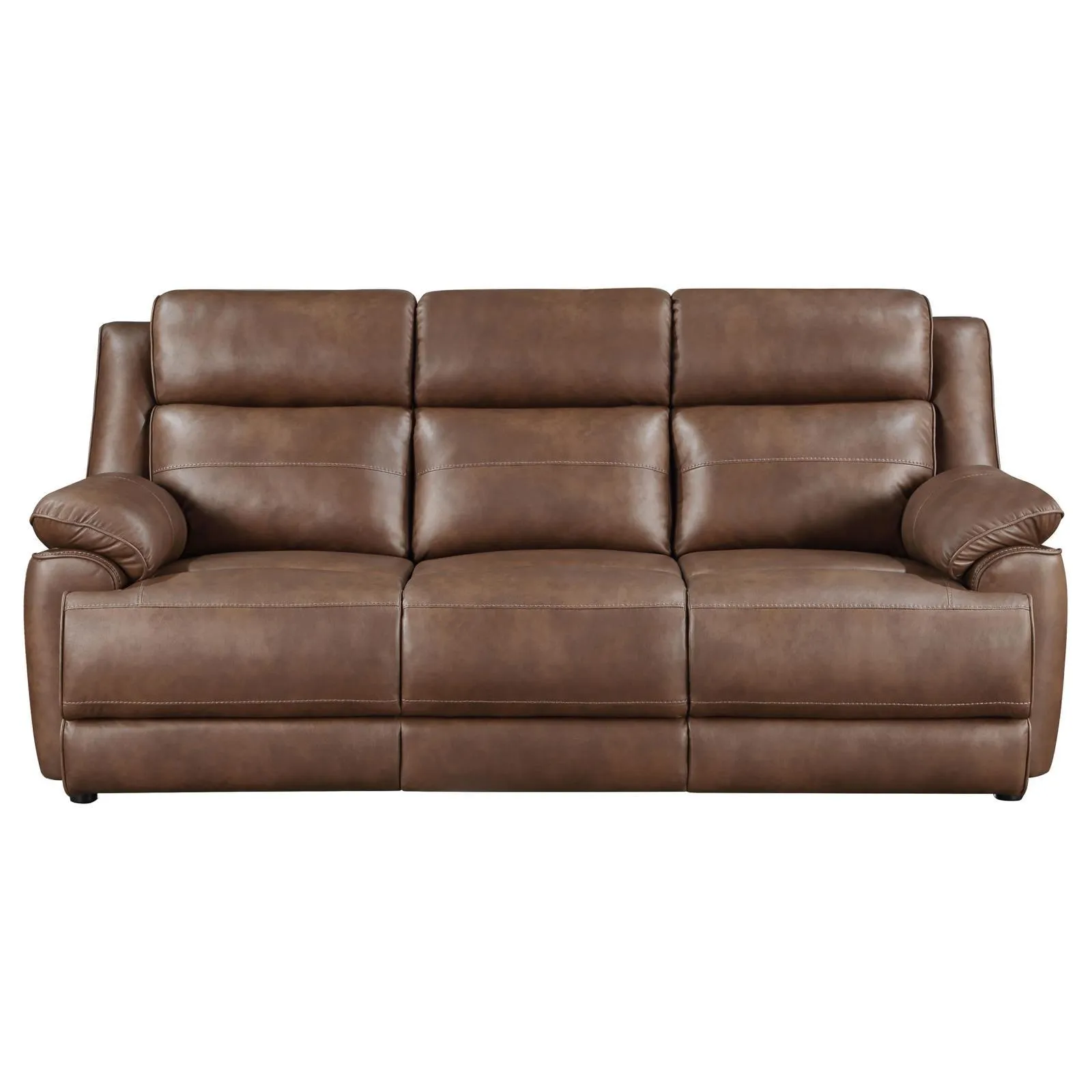 Ellington Dark Brown 2-piece Upholstered Padded Arm Sofa Set - Image 4