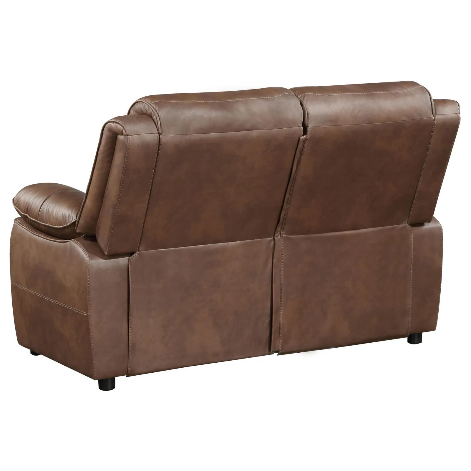 Ellington Dark Brown 2-piece Upholstered Padded Arm Sofa Set - Image 9