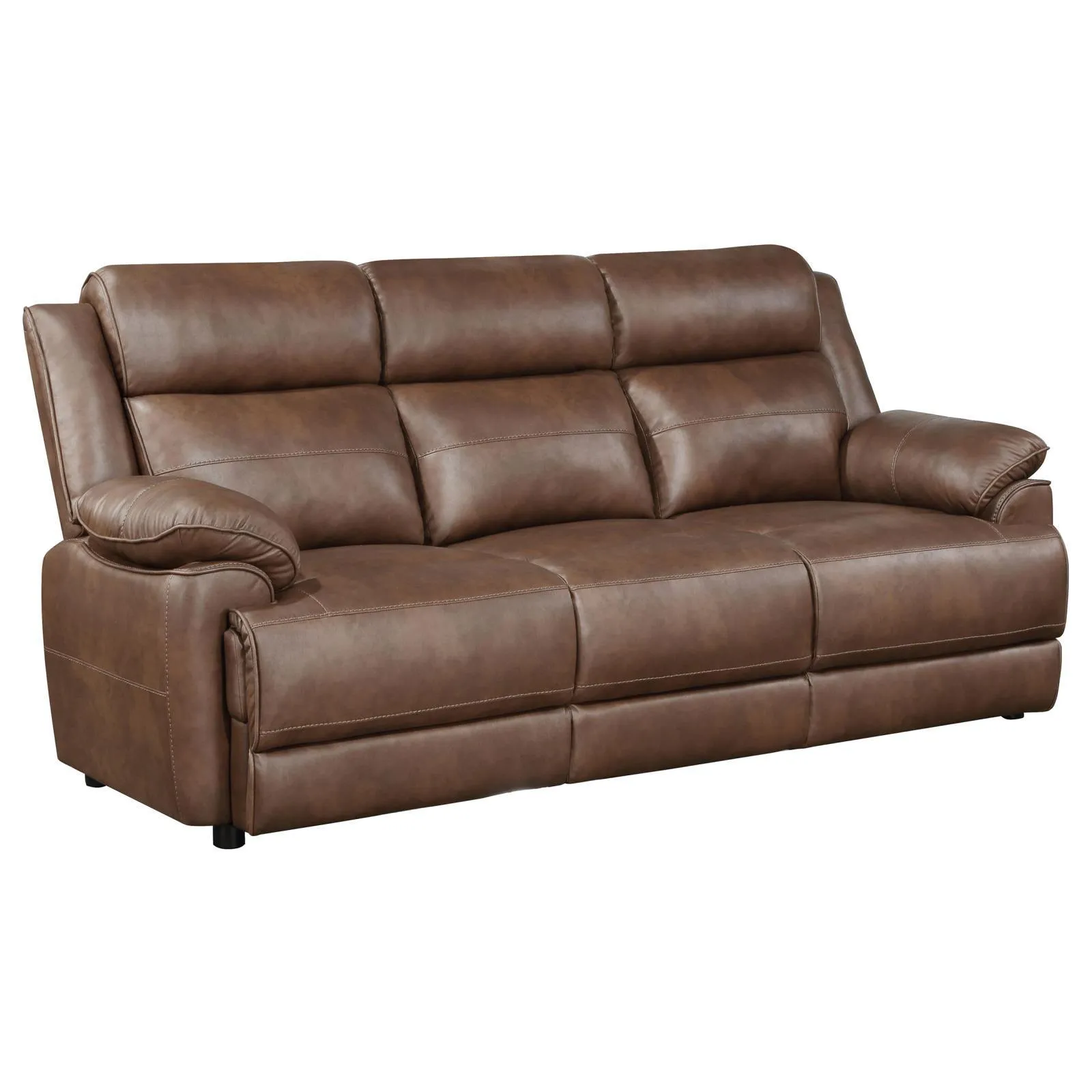 Ellington Dark Brown 3-piece Upholstered Padded Arm Sofa Set - Image 2