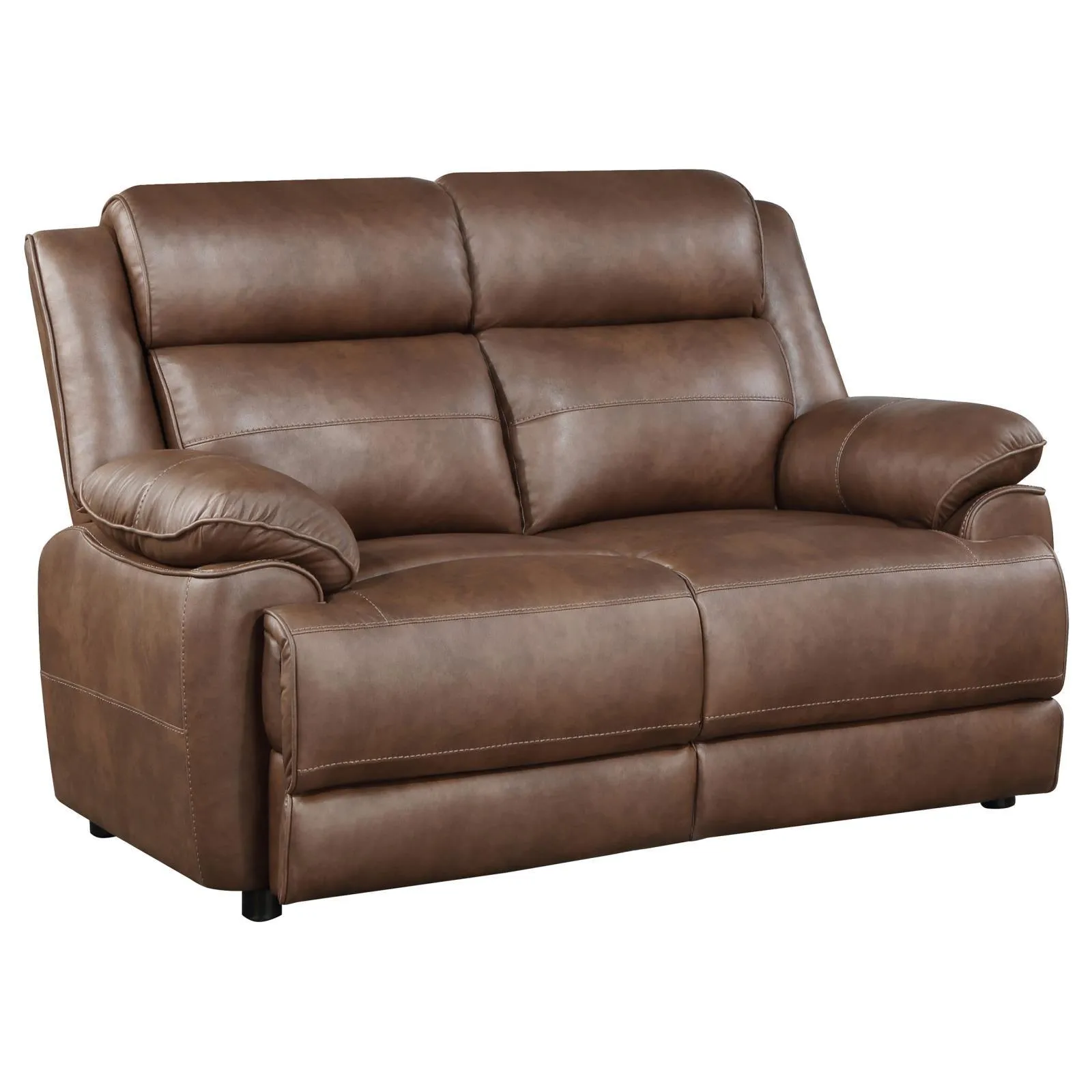 Ellington Dark Brown 3-piece Upholstered Padded Arm Sofa Set - Image 6