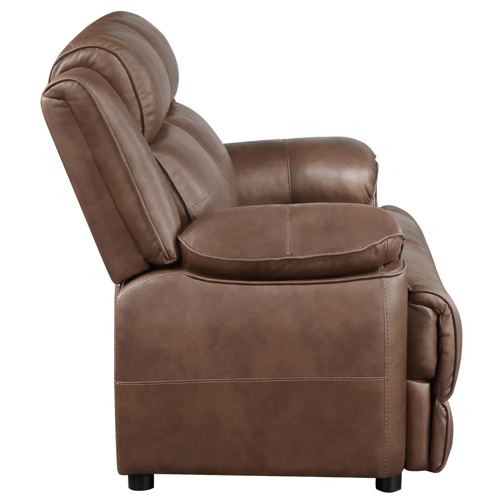 Ellington Dark Brown 3-piece Upholstered Padded Arm Sofa Set - Image 9