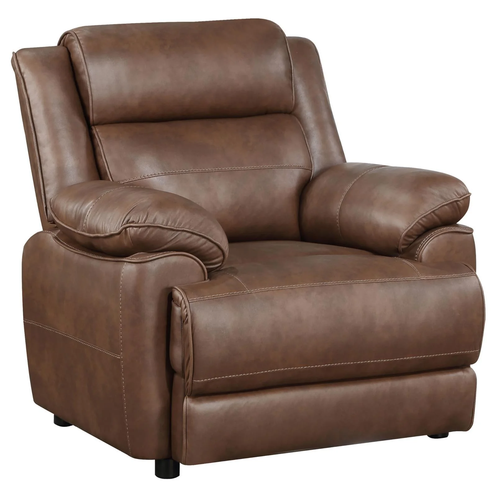 Ellington Dark Brown Upholstered Padded Arm Accent Chair - Image 6