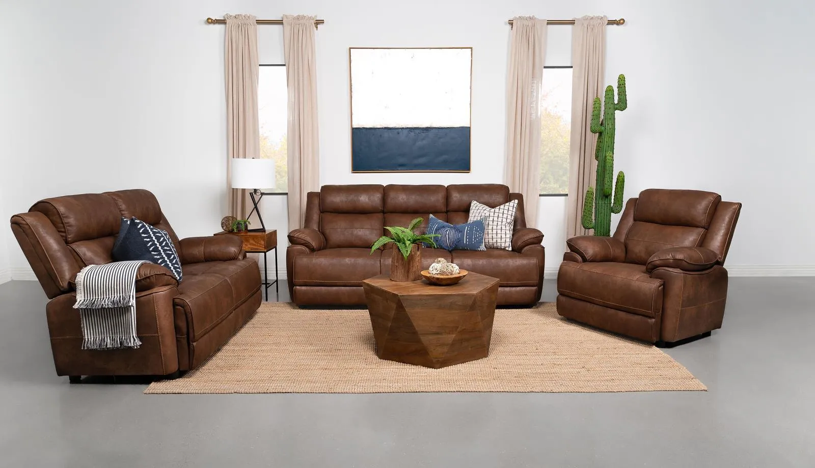 Ellington Dark Brown Upholstered Padded Arm Loveseat - Image 10