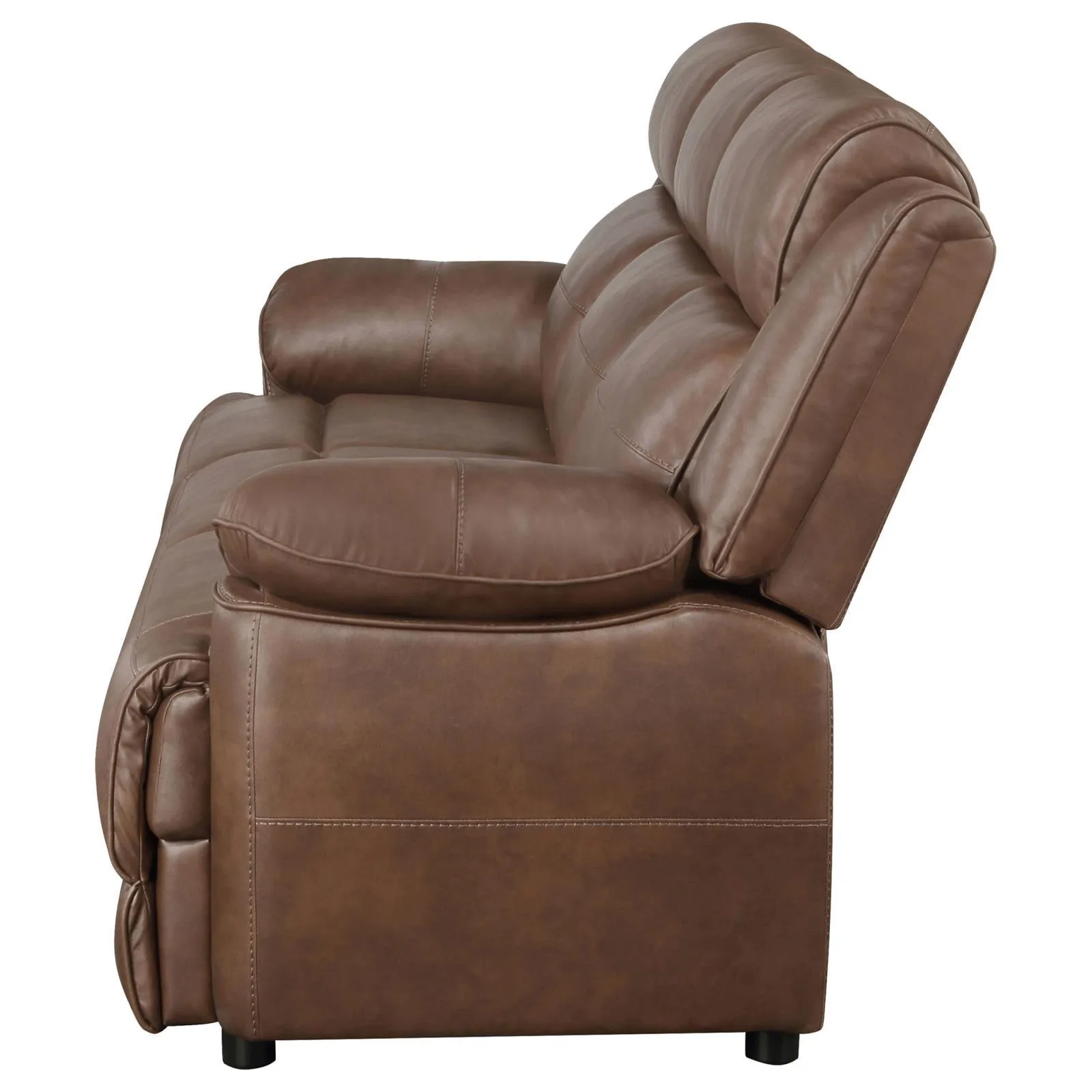 Ellington Dark Brown Upholstered Padded Arm Sofa - Image 5