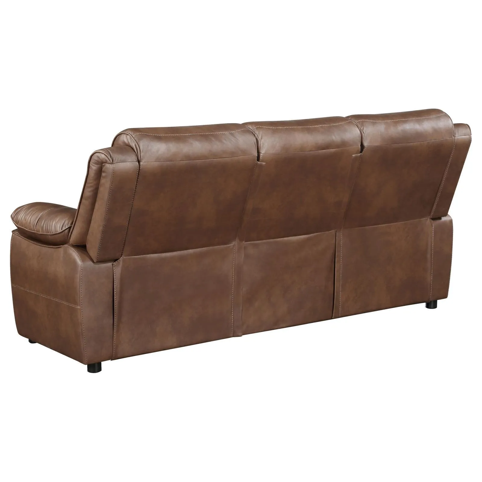 Ellington Dark Brown Upholstered Padded Arm Sofa - Image 6