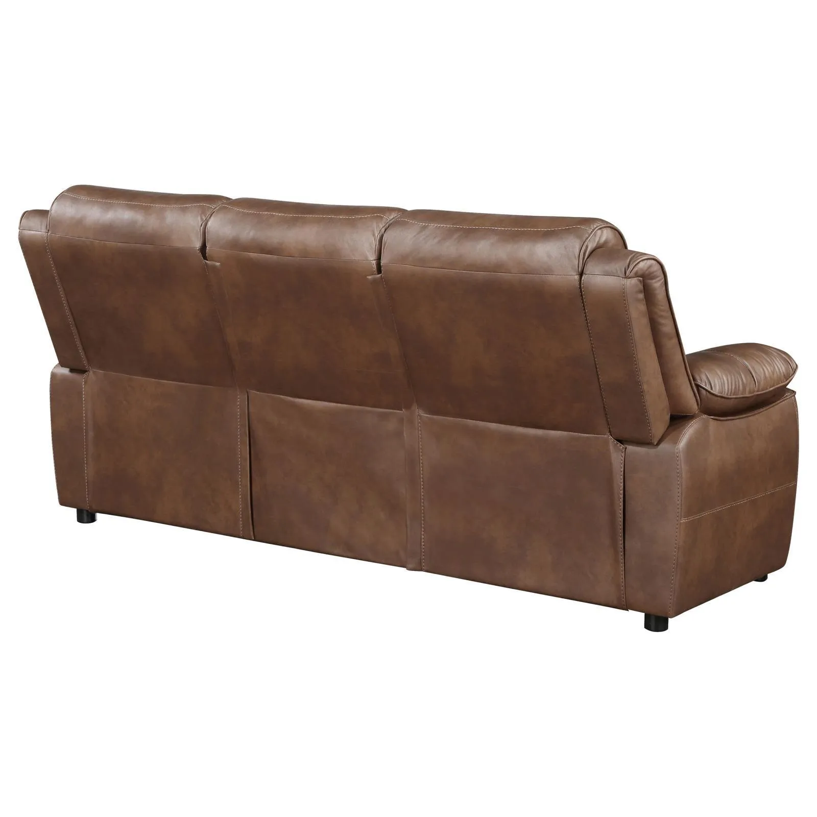 Ellington Dark Brown Upholstered Padded Arm Sofa - Image 8