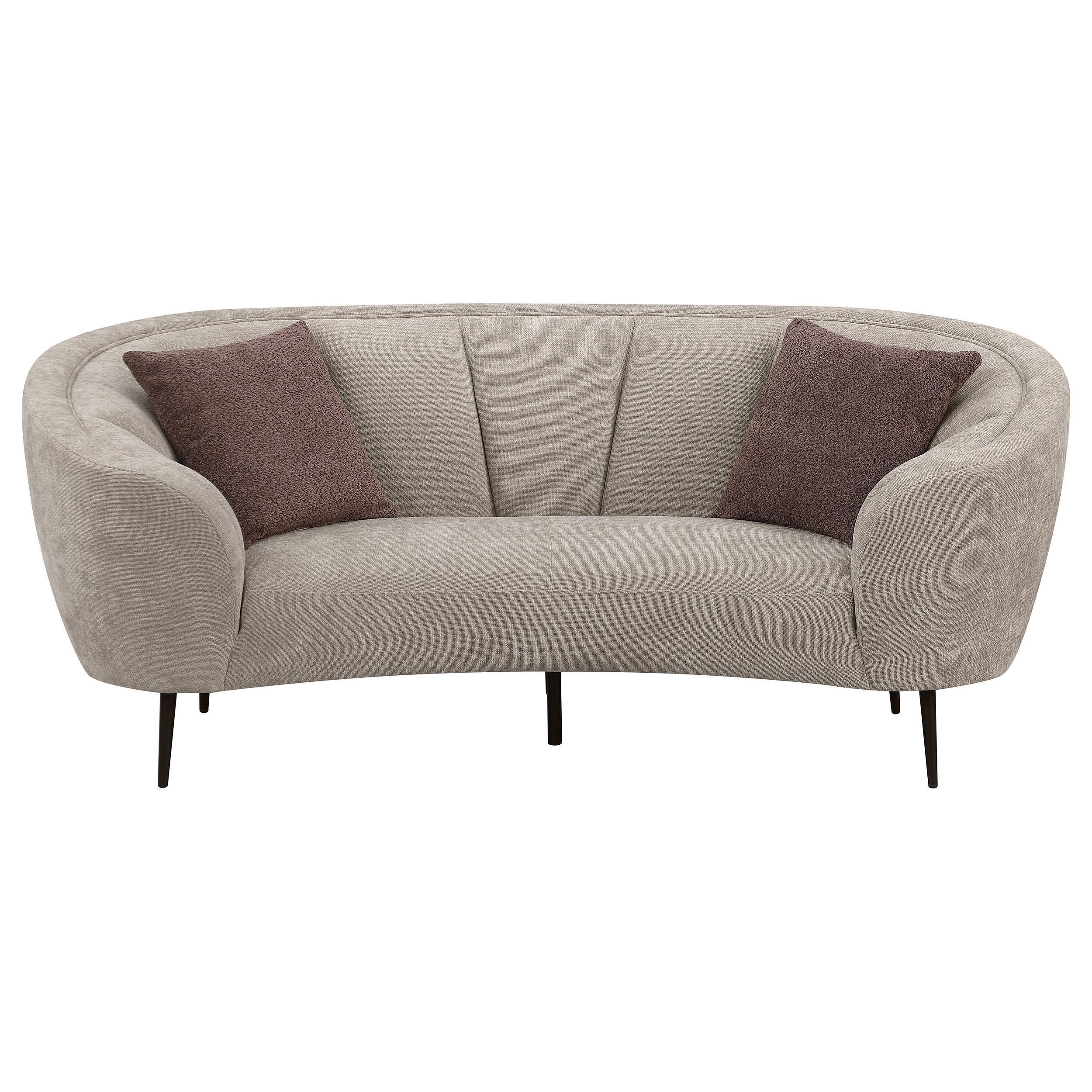 Ellorie 3-piece Upholstered Curved Sofa Set Beige - Image 8