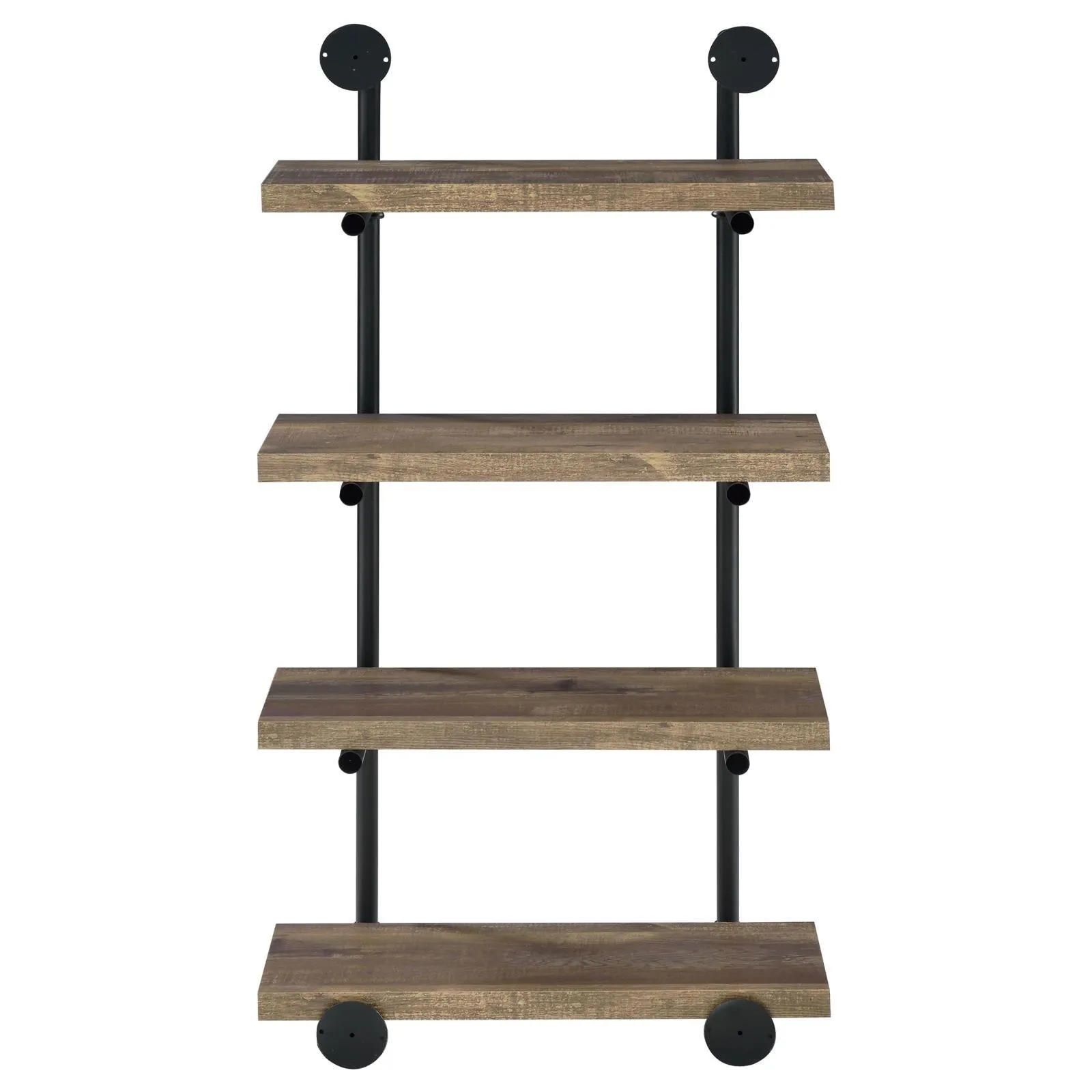 Elmcrest 24-inch Wall Shelf Black/Rustic Oak - Image 7