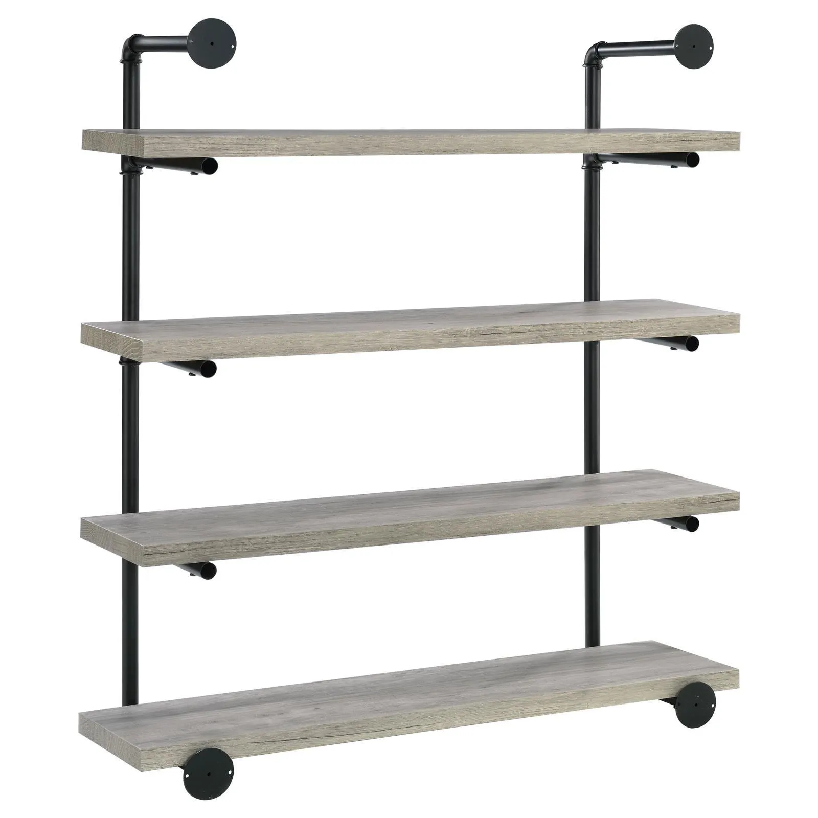 Elmcrest 40-inch Wall Shelf Black/Gray Driftwood - Image 6