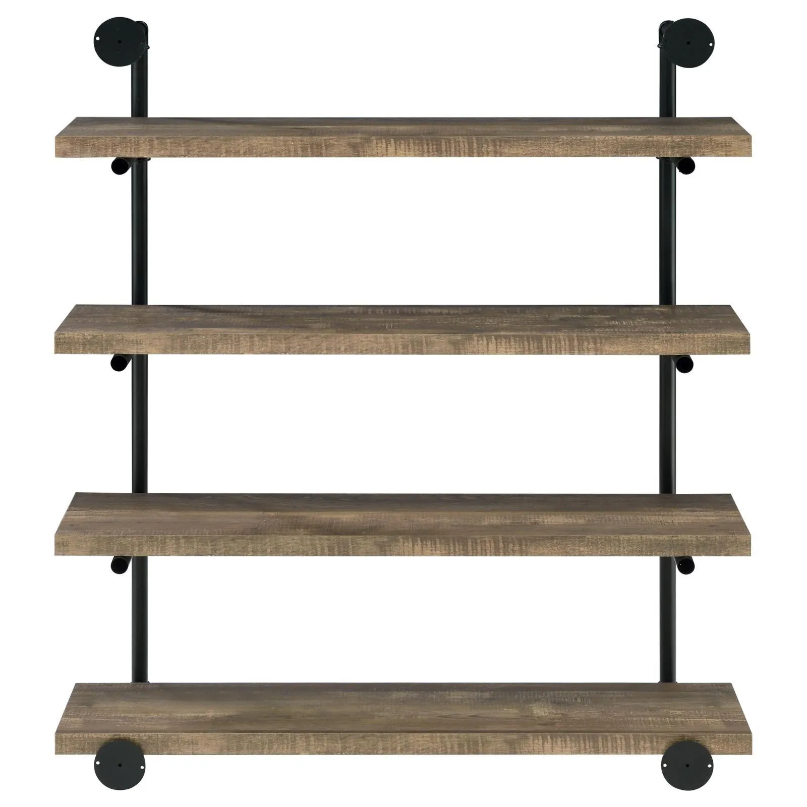 Elmcrest 40-inch Wall Shelf Black/Rustic Oak - Image 7