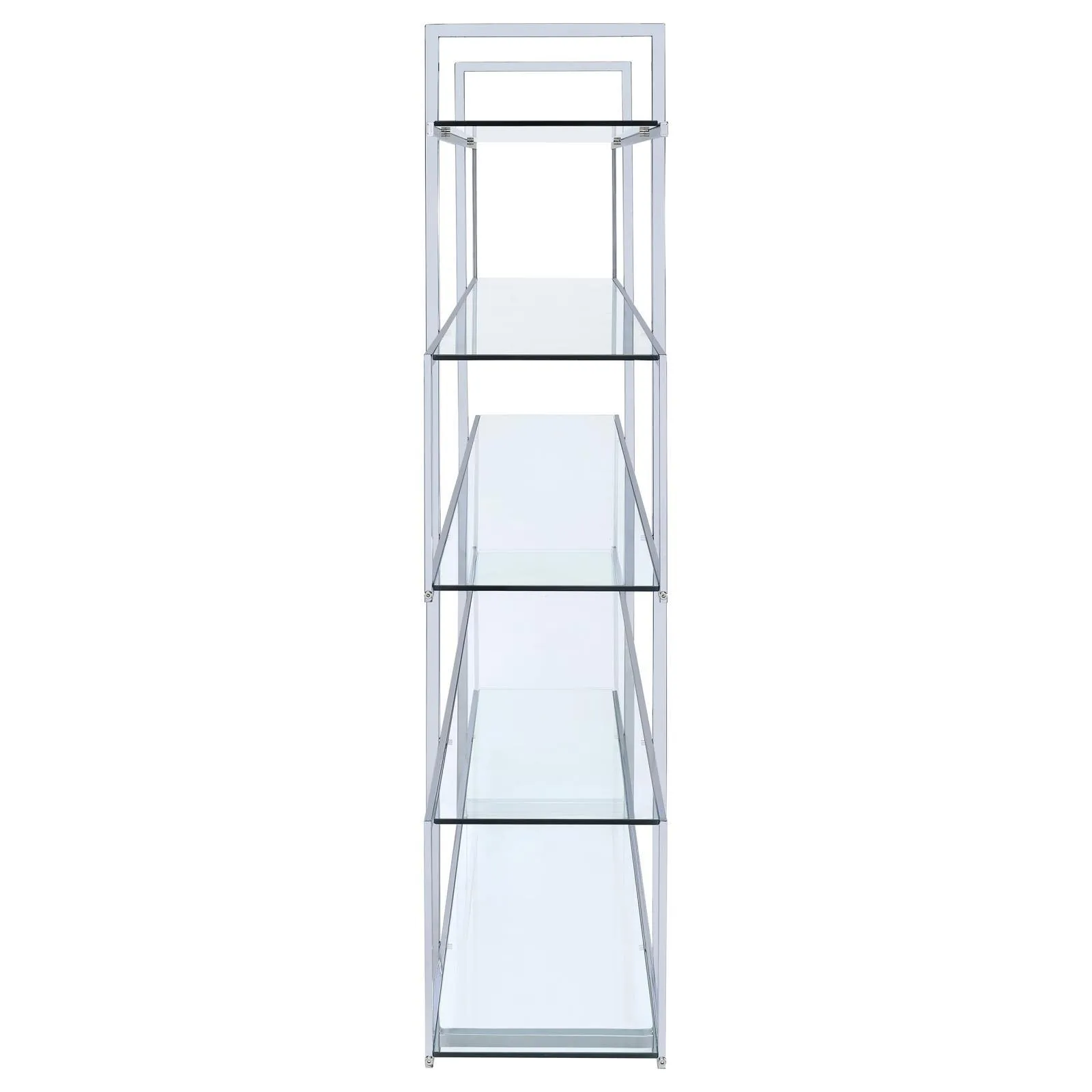 Elmer Clear/Chrome 5-Shelf Bookcase - Image 4