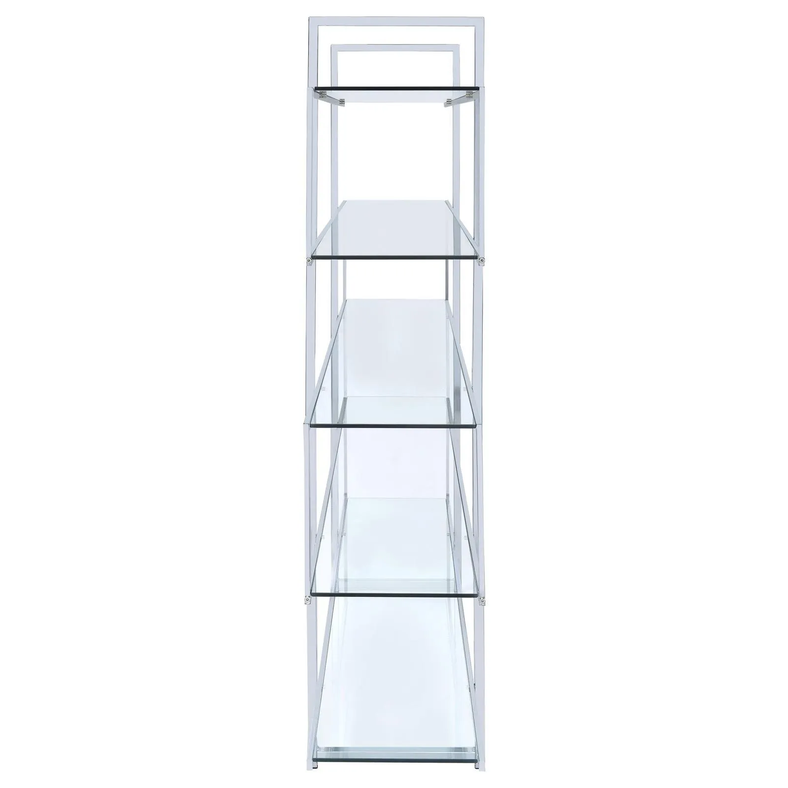 Elmer Clear/Chrome 5-Shelf Bookcase - Image 7