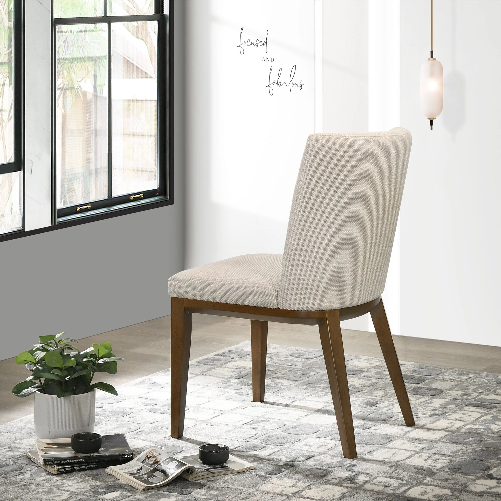 Elmwood Beige Fabric Dining Chair (Set Of 2) - Image 6