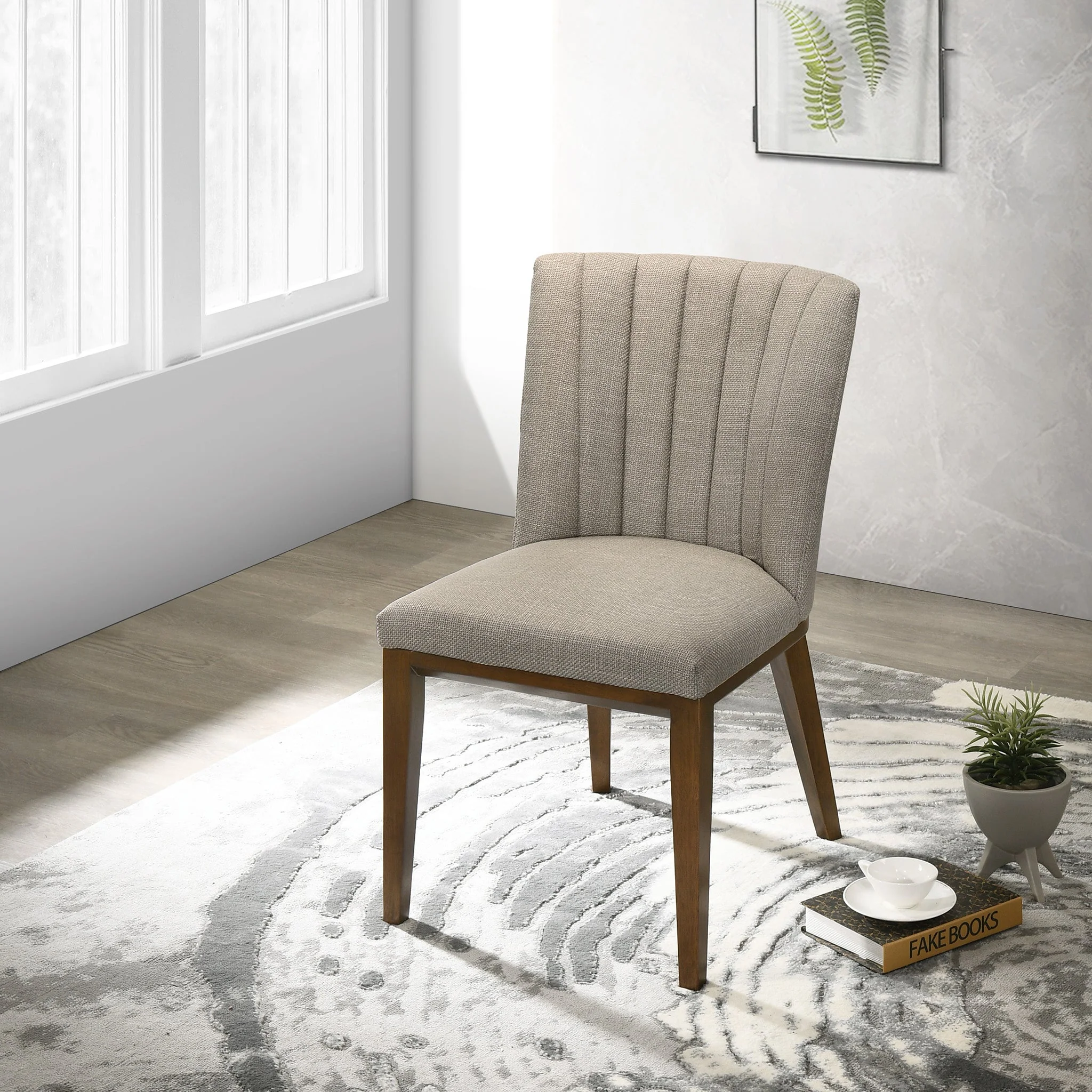 Elmwood Cream Fabric Dining Chair (Set Of 2) - Image 4