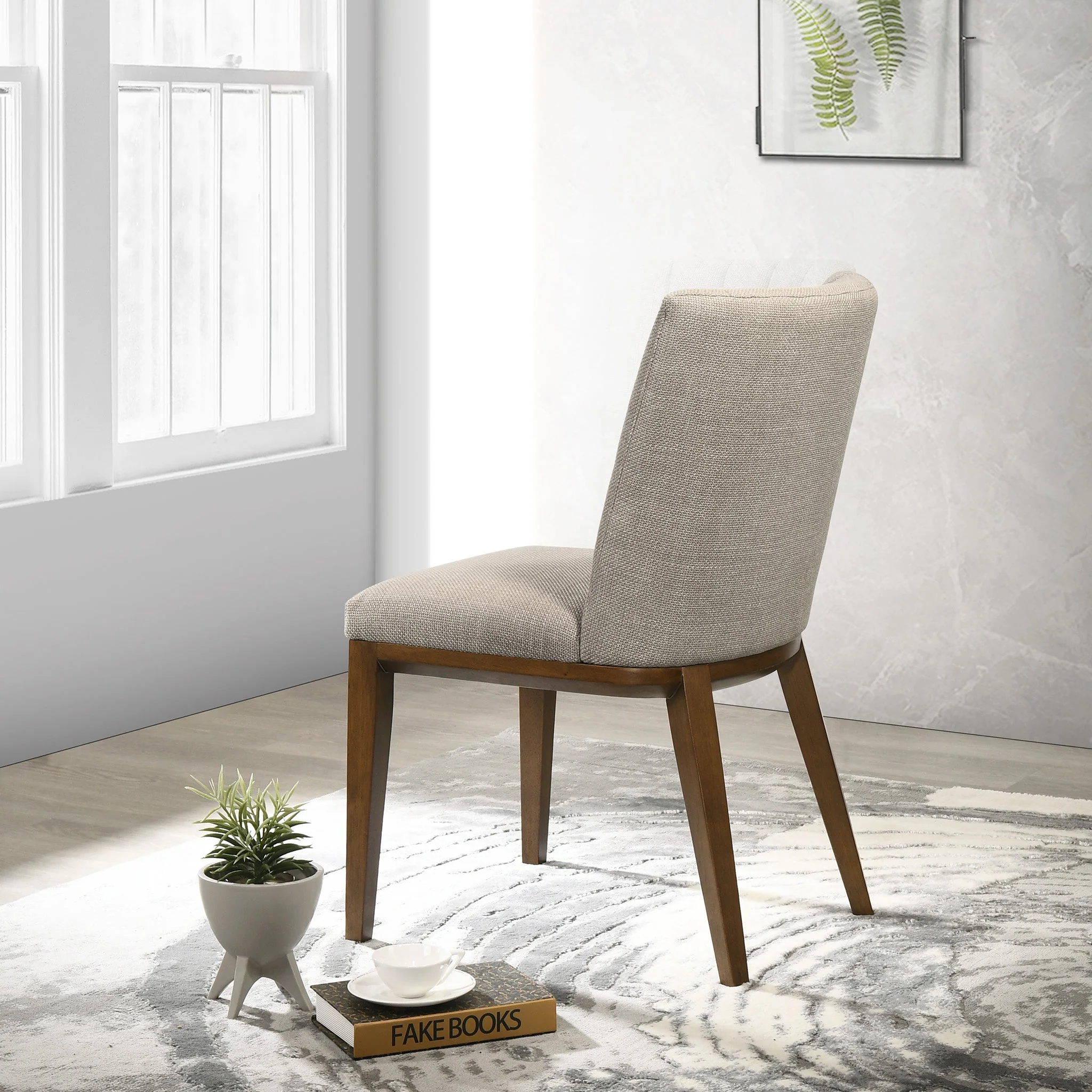 Elmwood Cream Fabric Dining Chair (Set Of 2) - Image 5