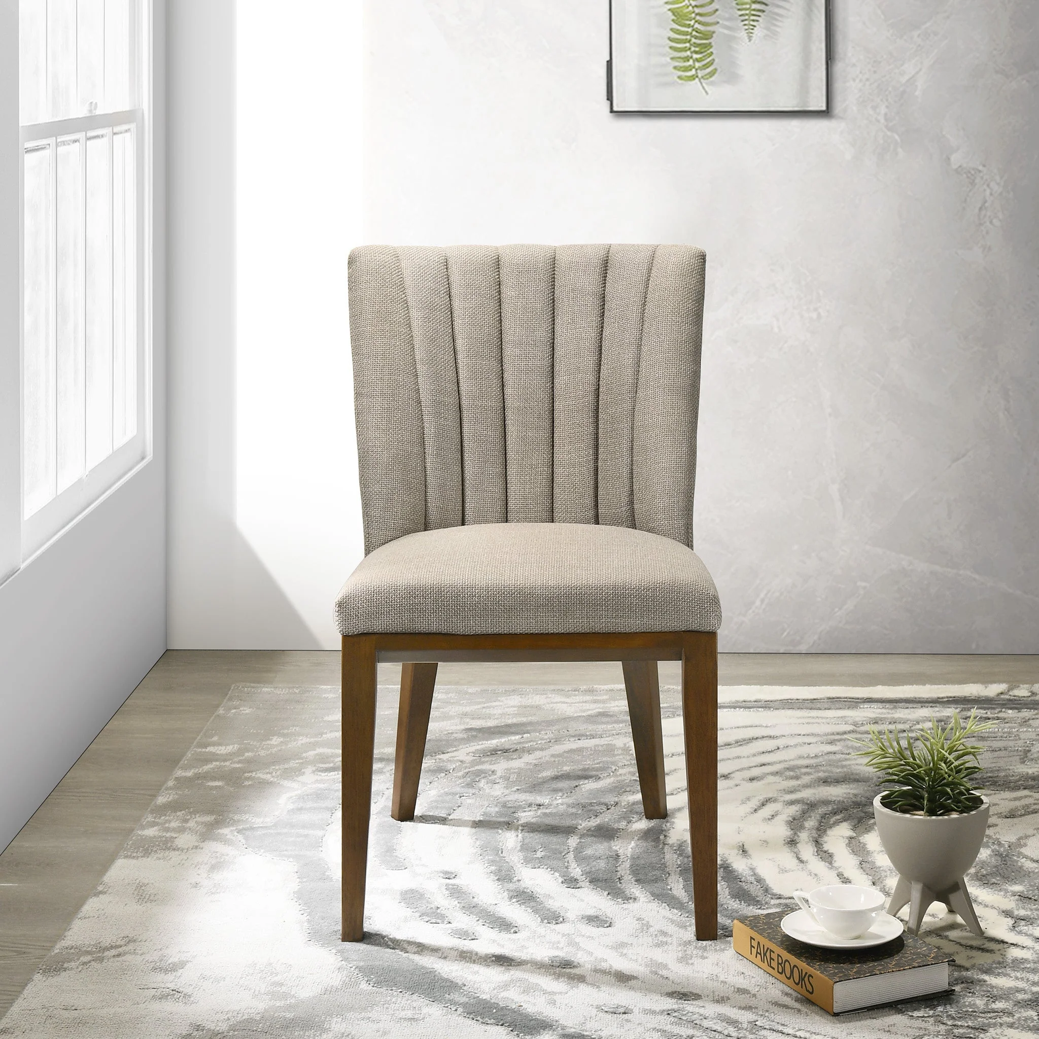 Elmwood Cream Fabric Dining Chair (Set Of 2) - Image 6