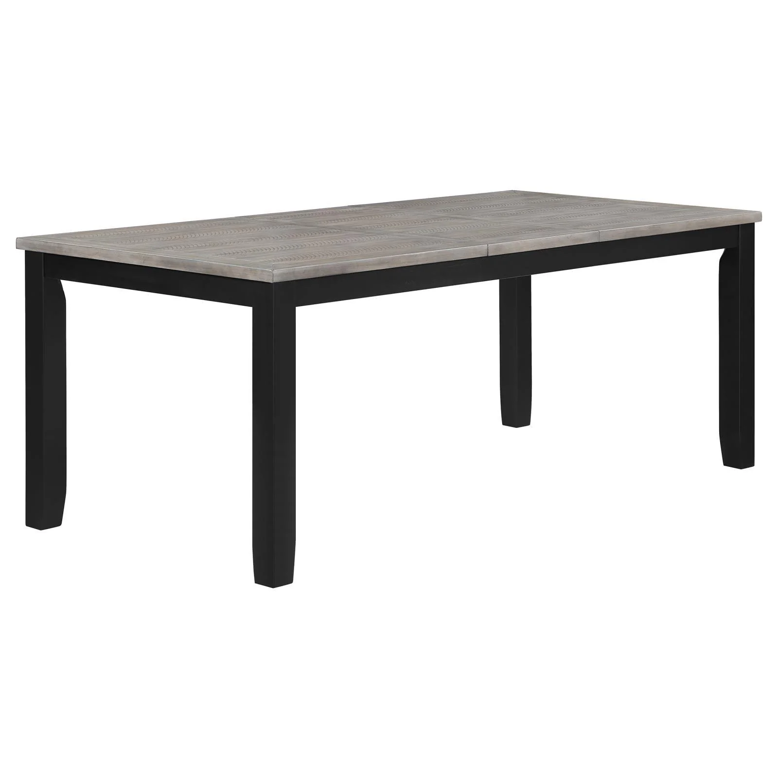 Elodie Gray and Black Rectangular Dining Table with Extension Leaf - Image 3