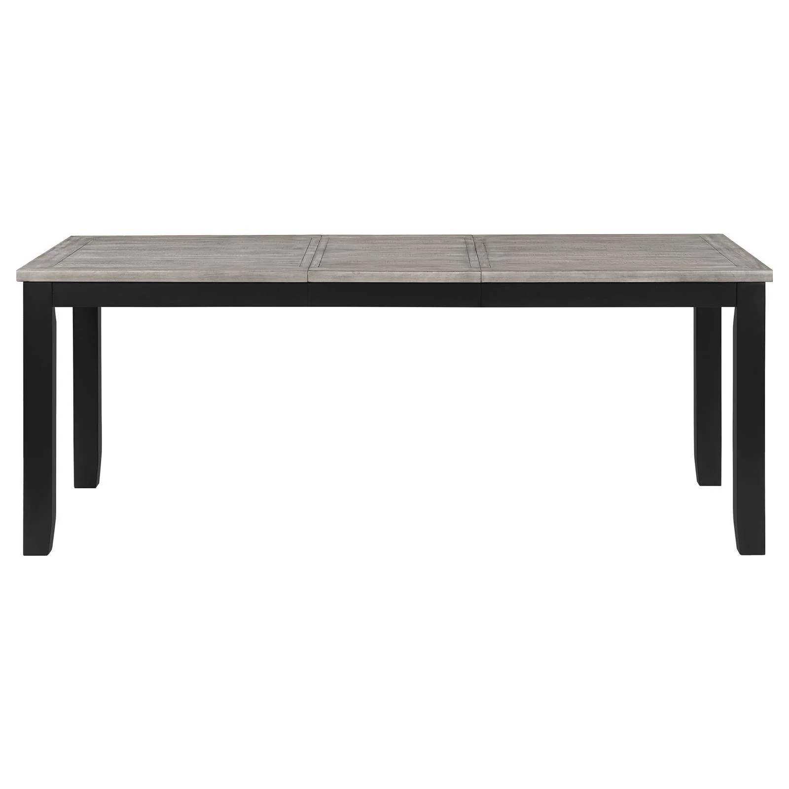 Elodie Gray and Black Rectangular Dining Table with Extension Leaf - Image 4