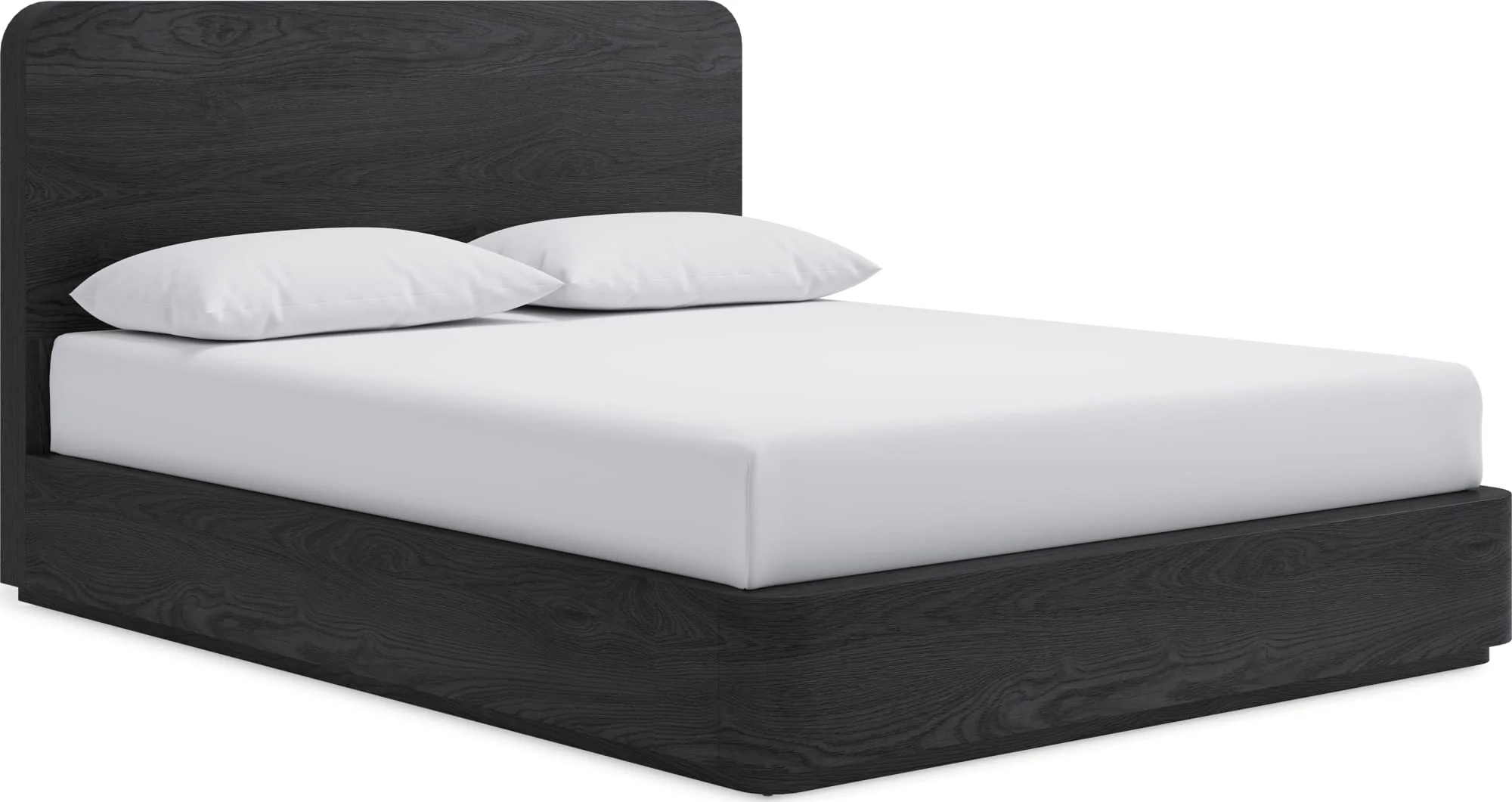 Elora Jet Queen Ash Wood Platform Bed - Image 3