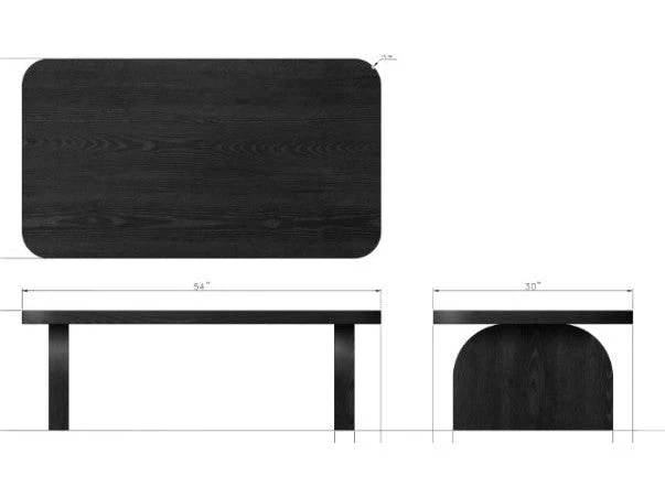 Elora Jet Rectangular Coffee Table