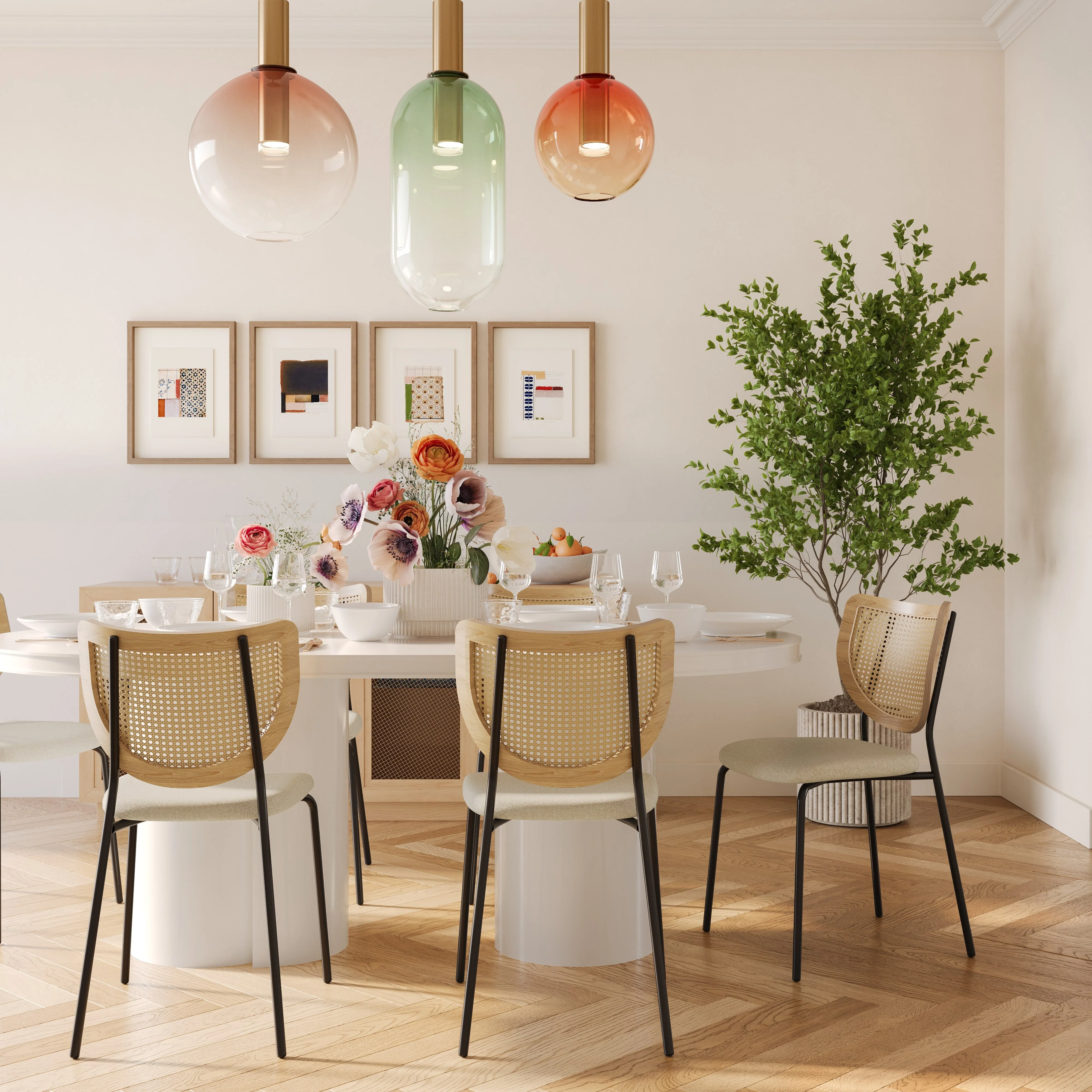Elora Lacquer 79" Oval Dining Table - Image 9