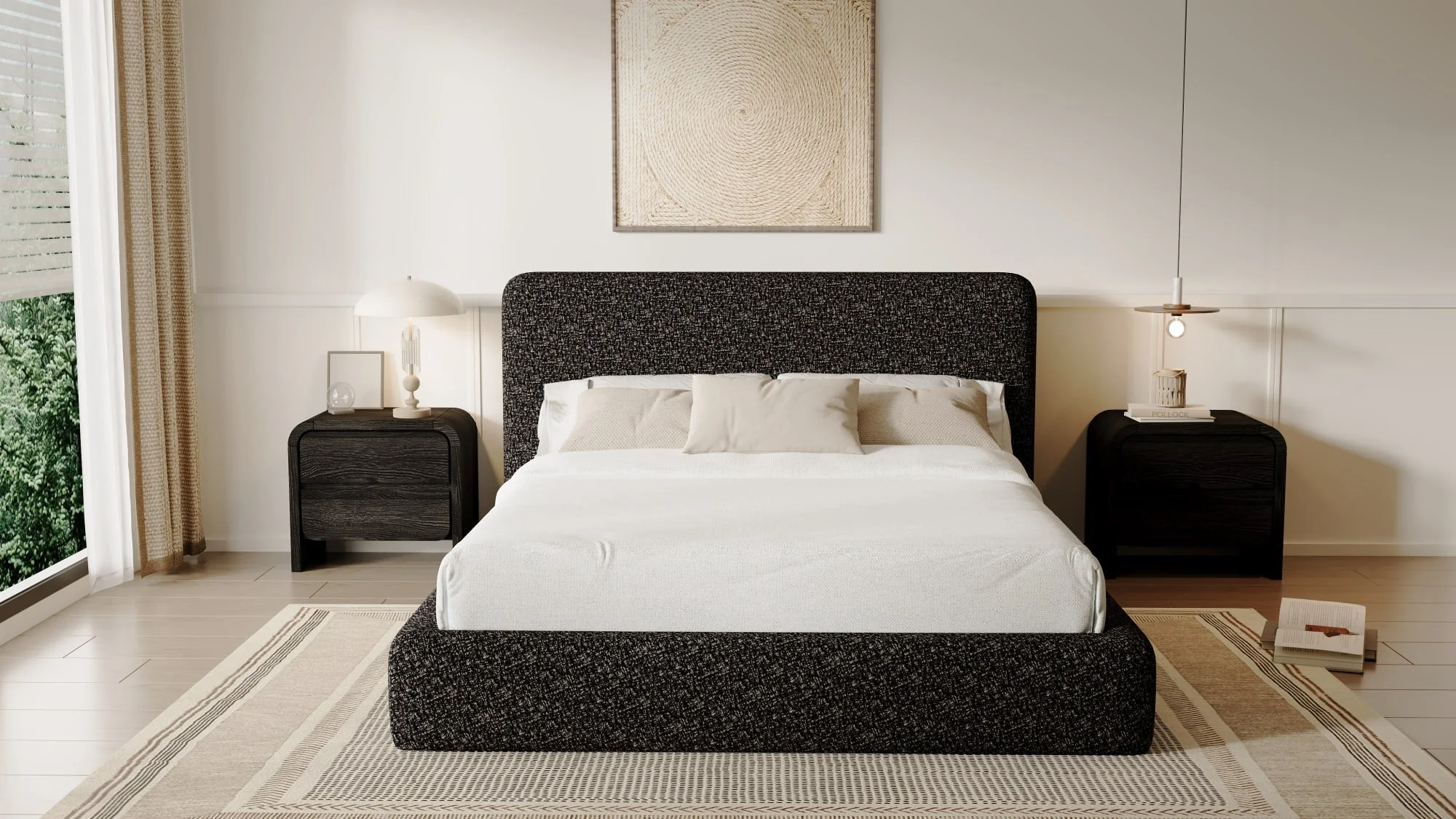 Elora Moonlight Full Upholstered Platform Bed - Image 9