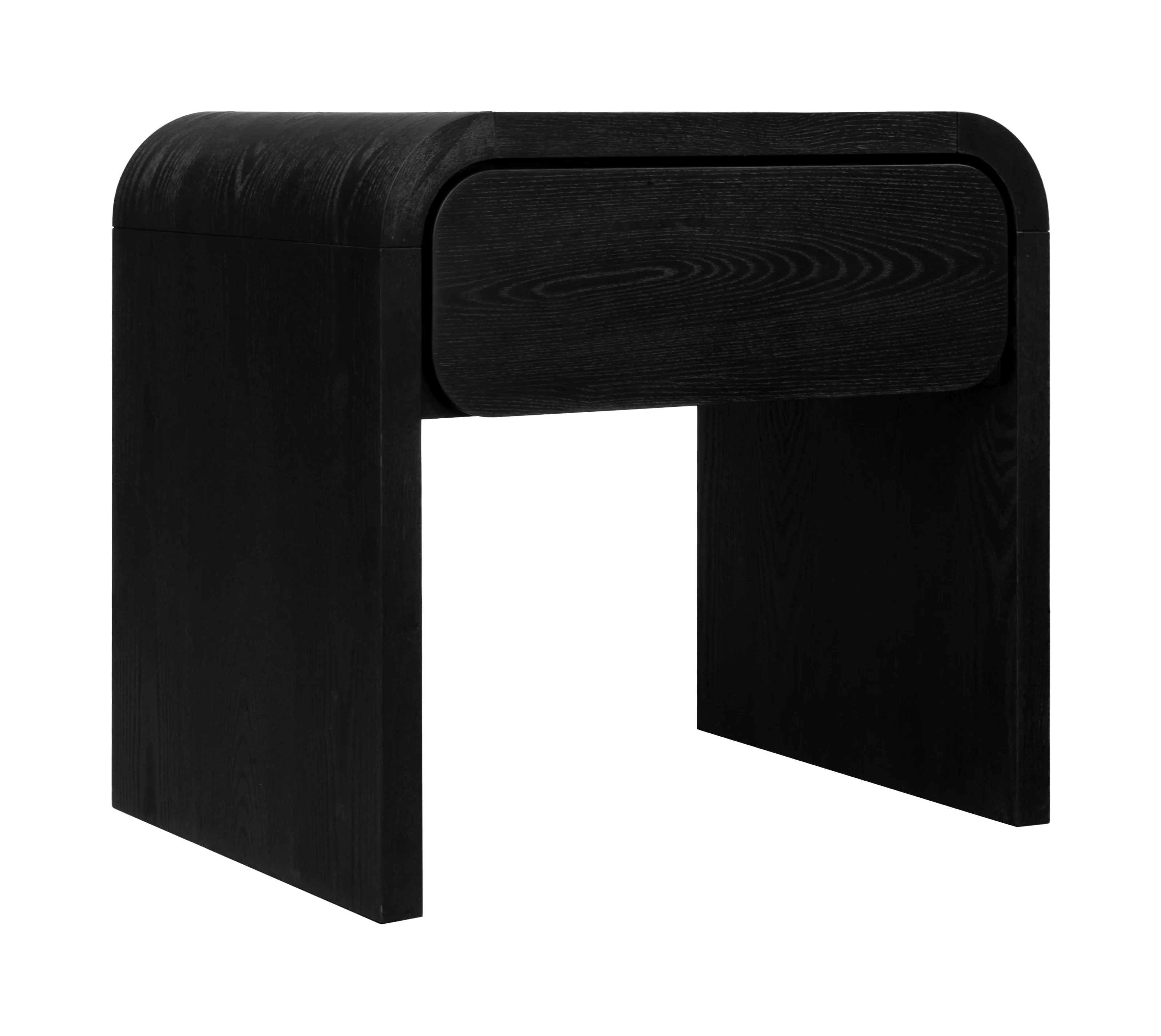 Elora One Drawer Nightstand in Jet Black Ash - Image 4