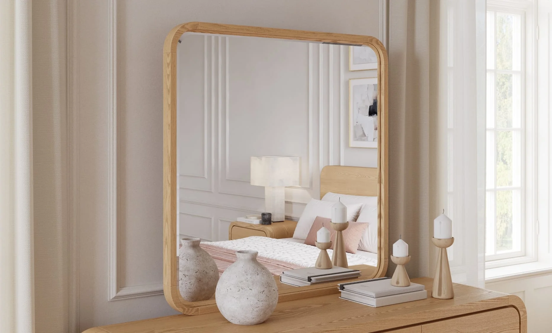Elora Timber Dresser Mirror - Image 2
