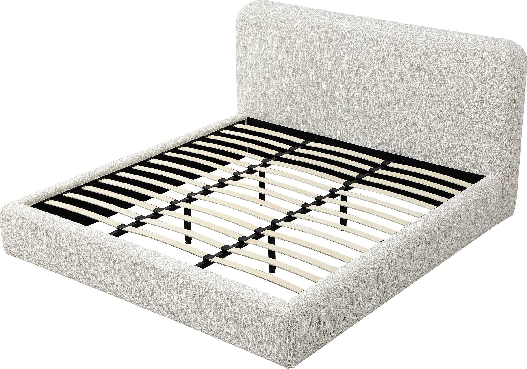 Elora Whitewashed California King Upholstered Platform Bed - Image 6