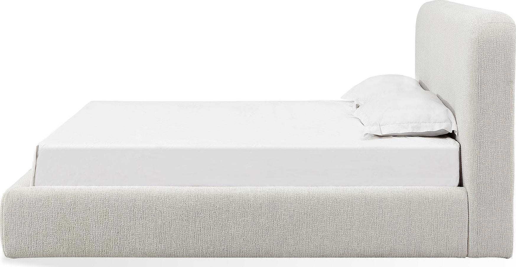Elora Whitewashed Queen Upholstered Platform Bed - Image 4