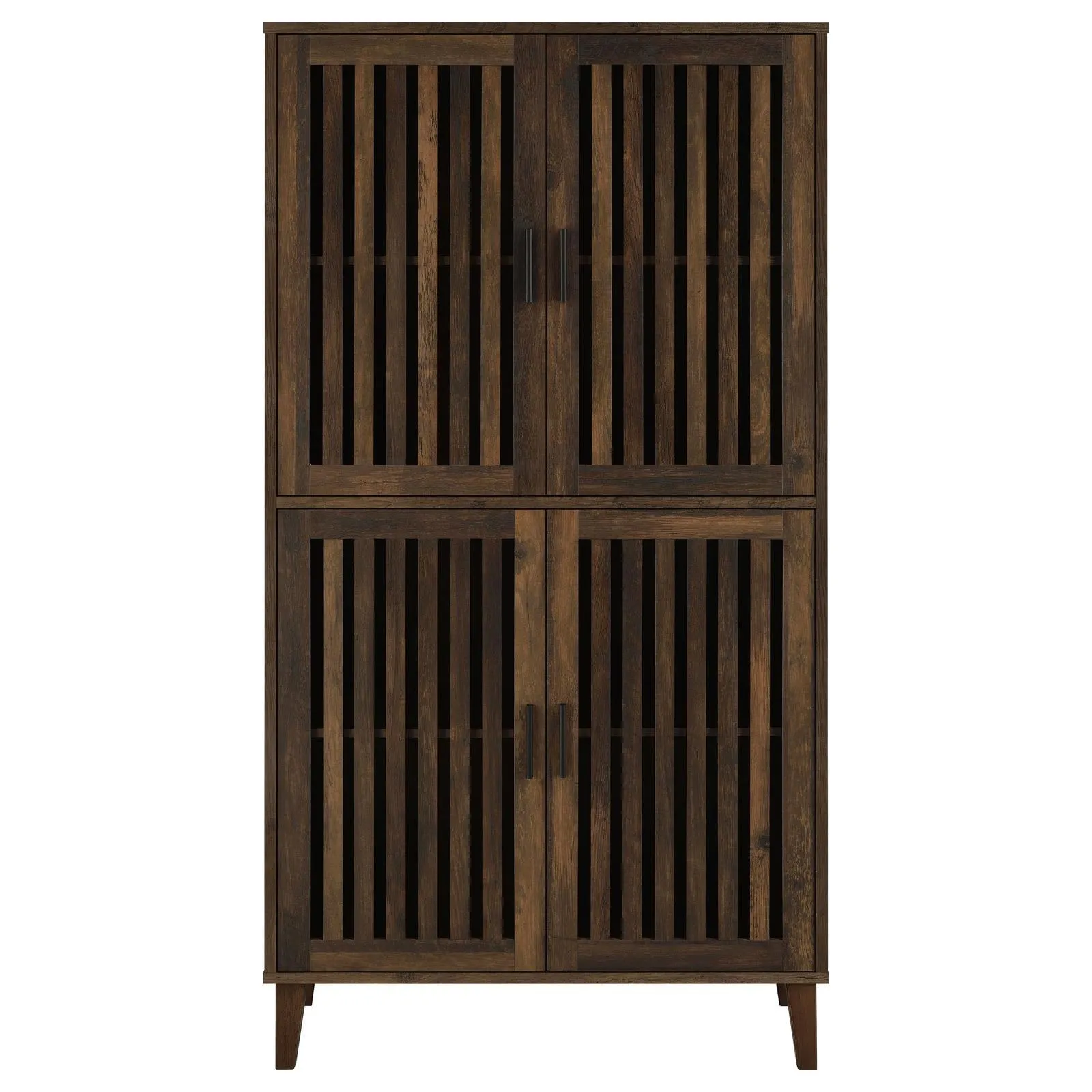 Elouise Dark Pine 4-Door Engineered Wood Tall Accent Cabinet - Image 3