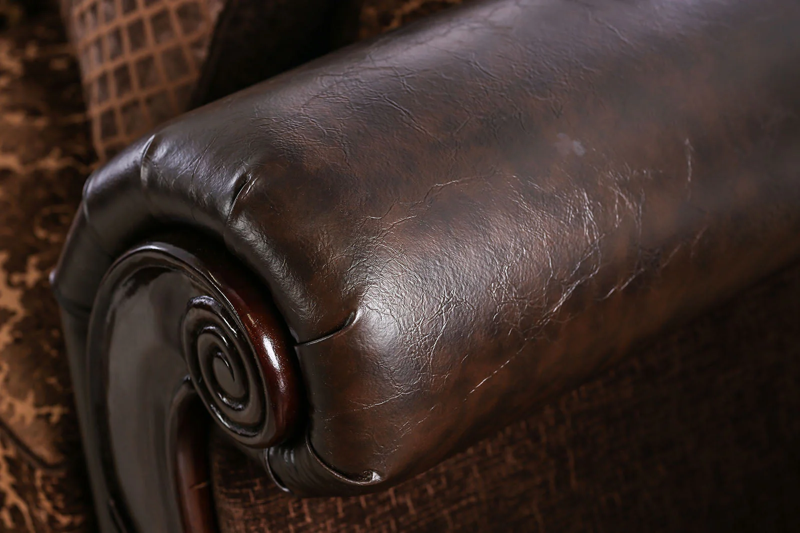 Elpis Brown/Espresso Sofa & Loveseat - Image 8
