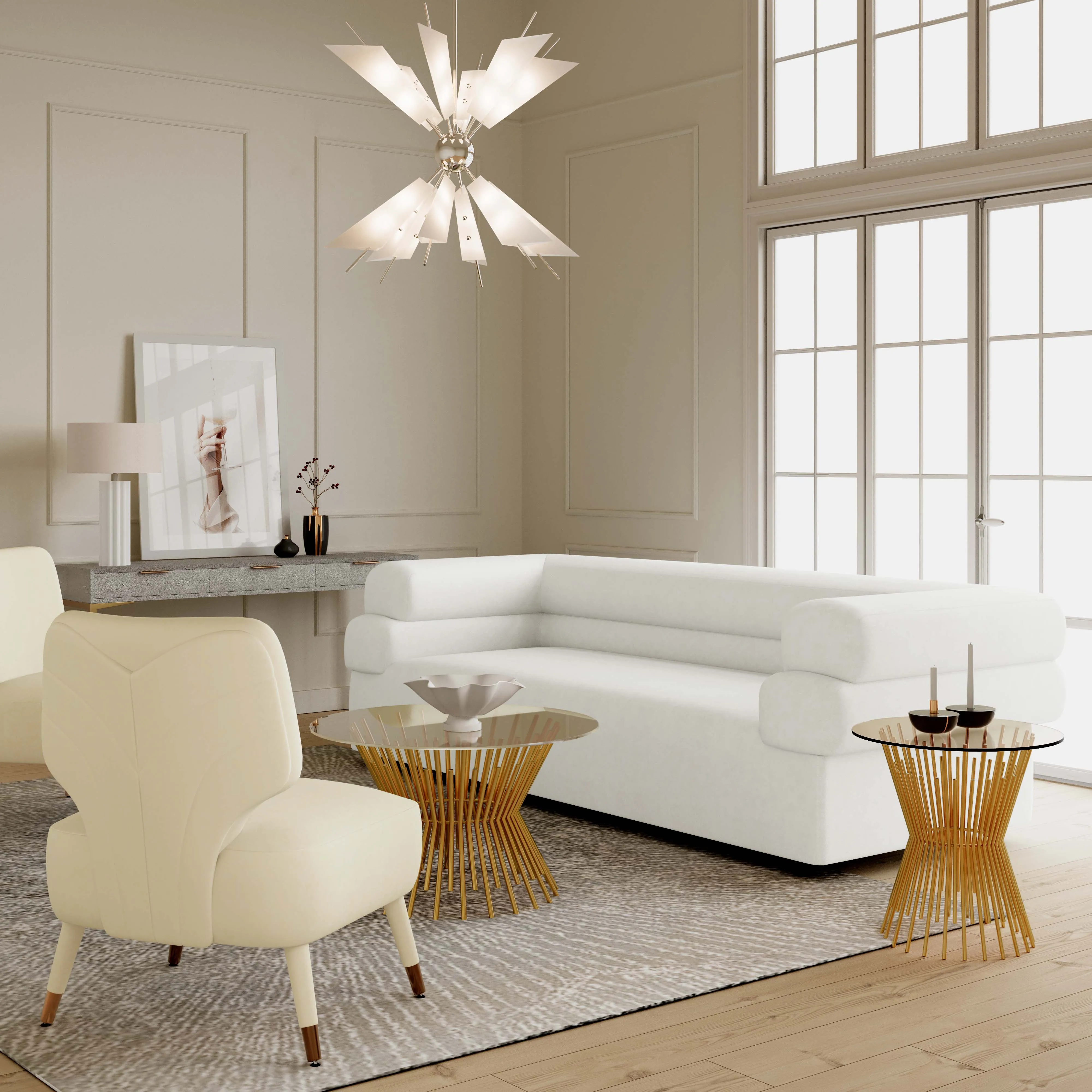 Elsa Upholstered Sofa - Image 3