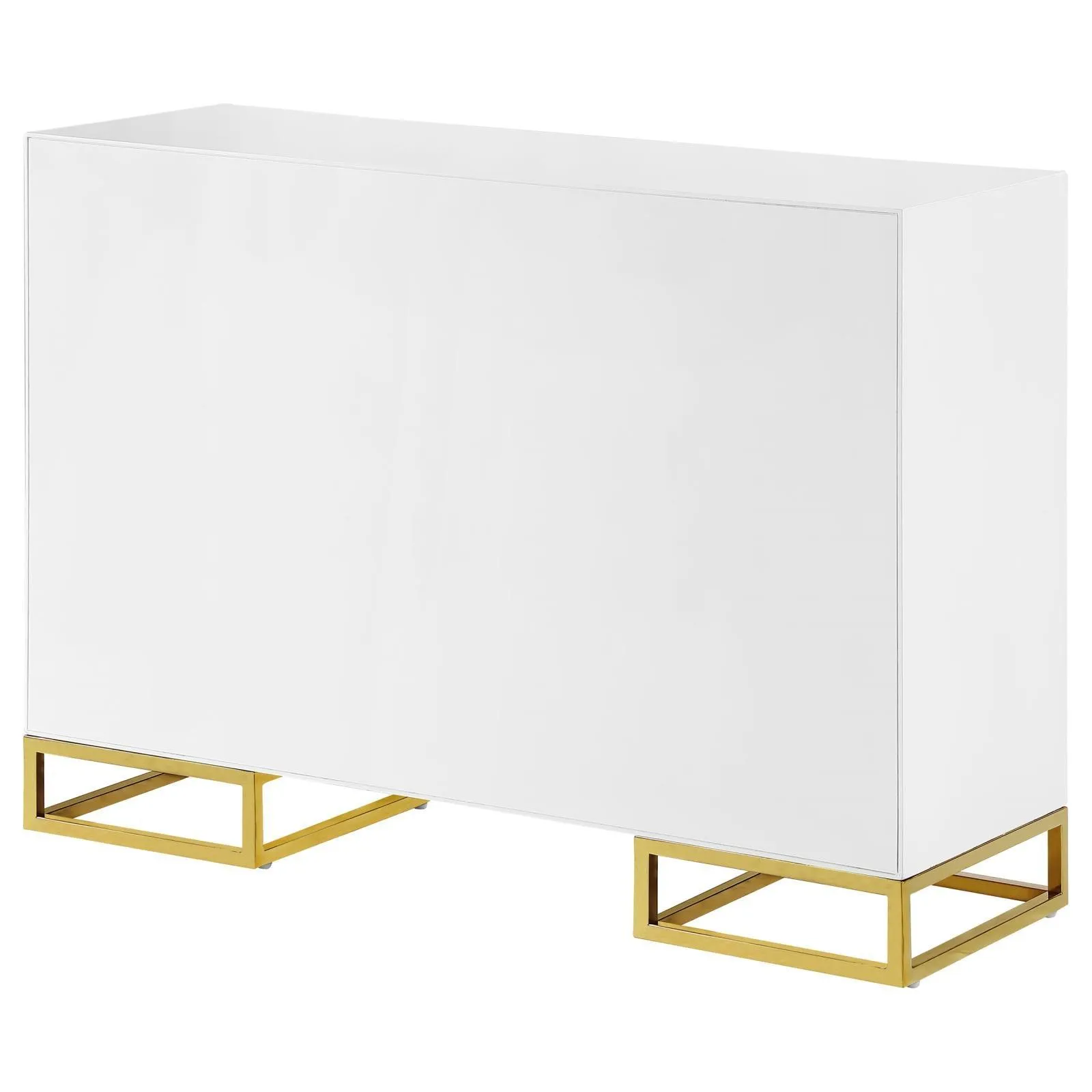 Elsa White/Gold 2-Door Accent Cabinet with Adjustable Shelves - Image 8