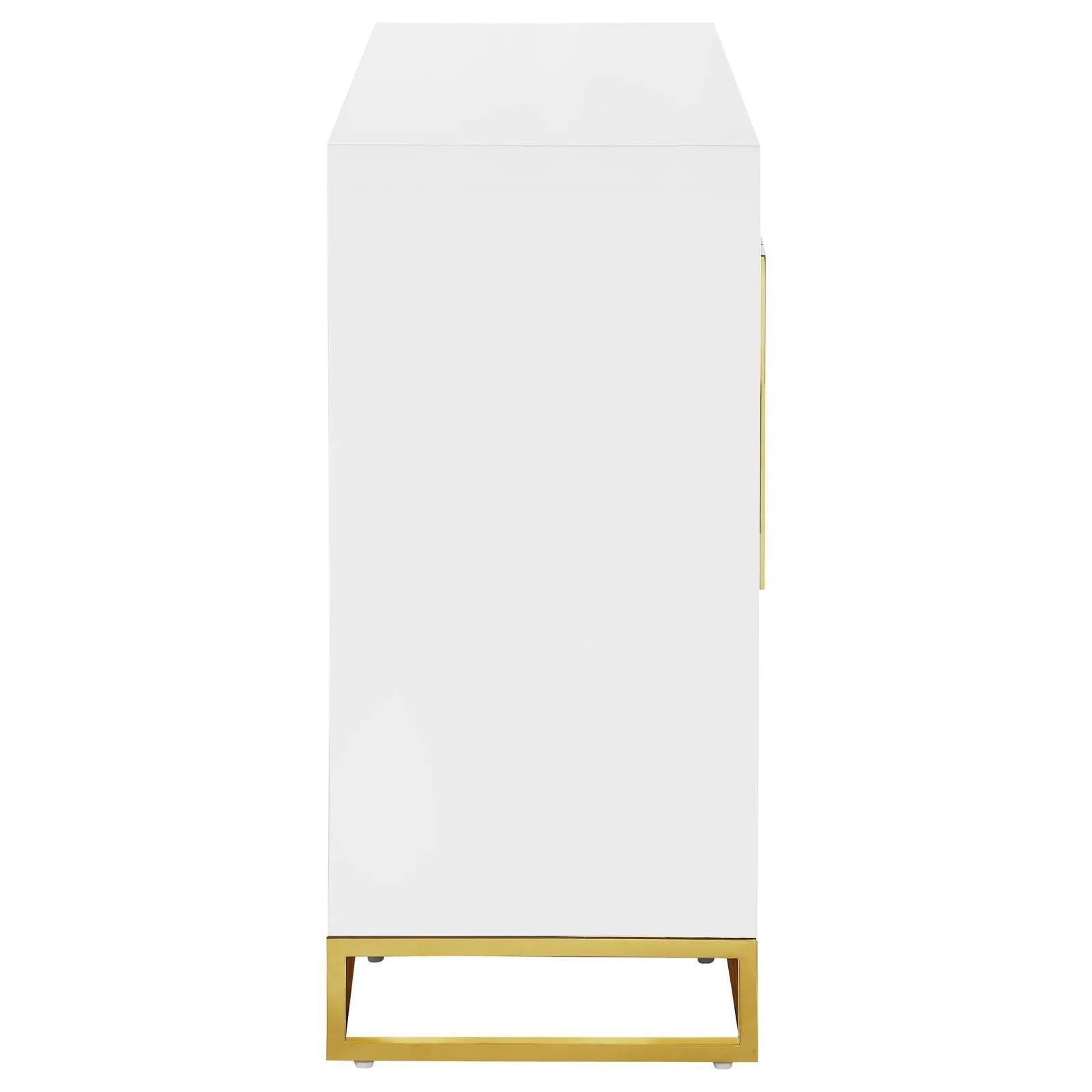Elsa White/Gold 2-Door Accent Cabinet with Adjustable Shelves - Image 9