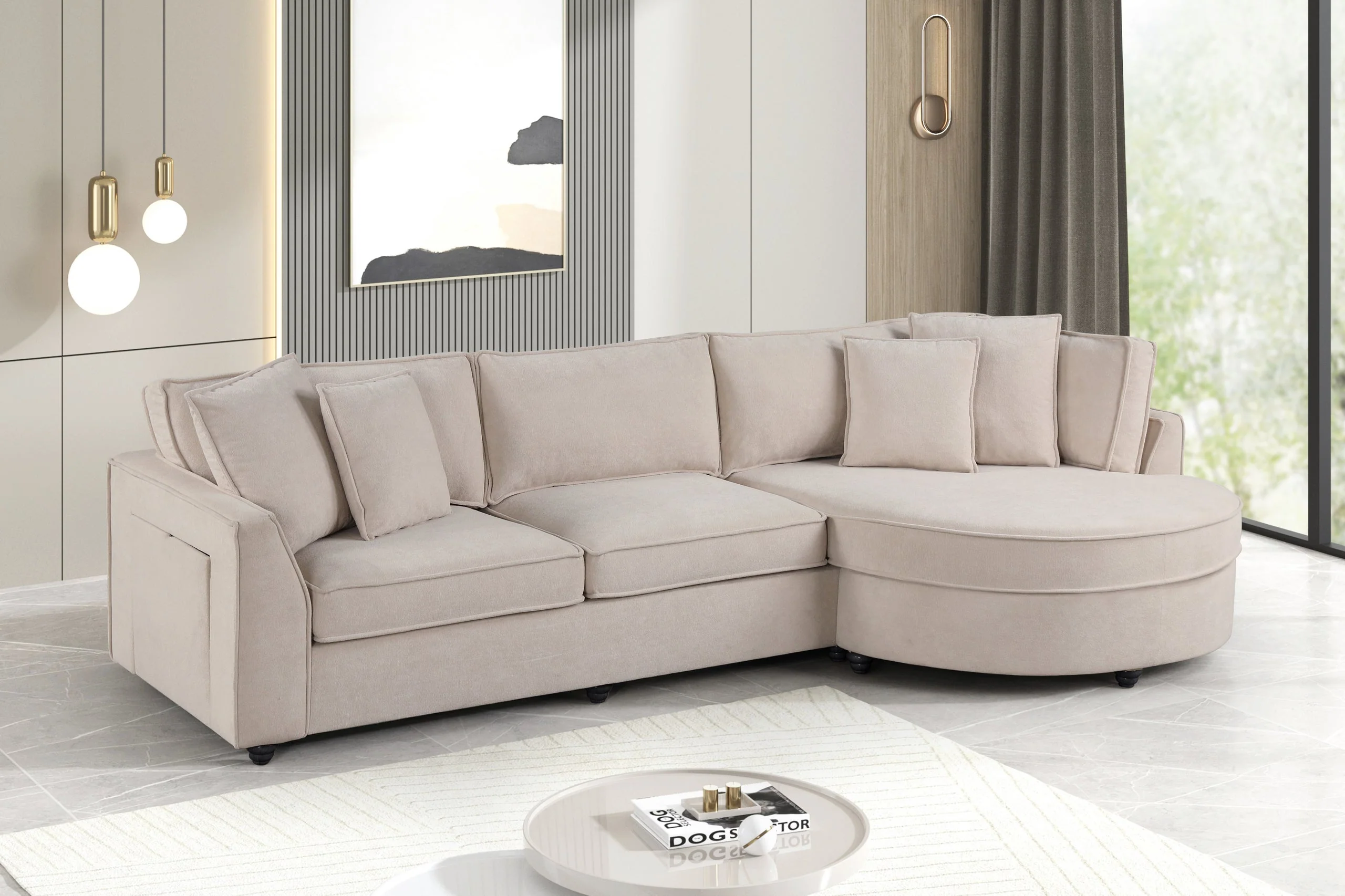 Elva Beige Sectional