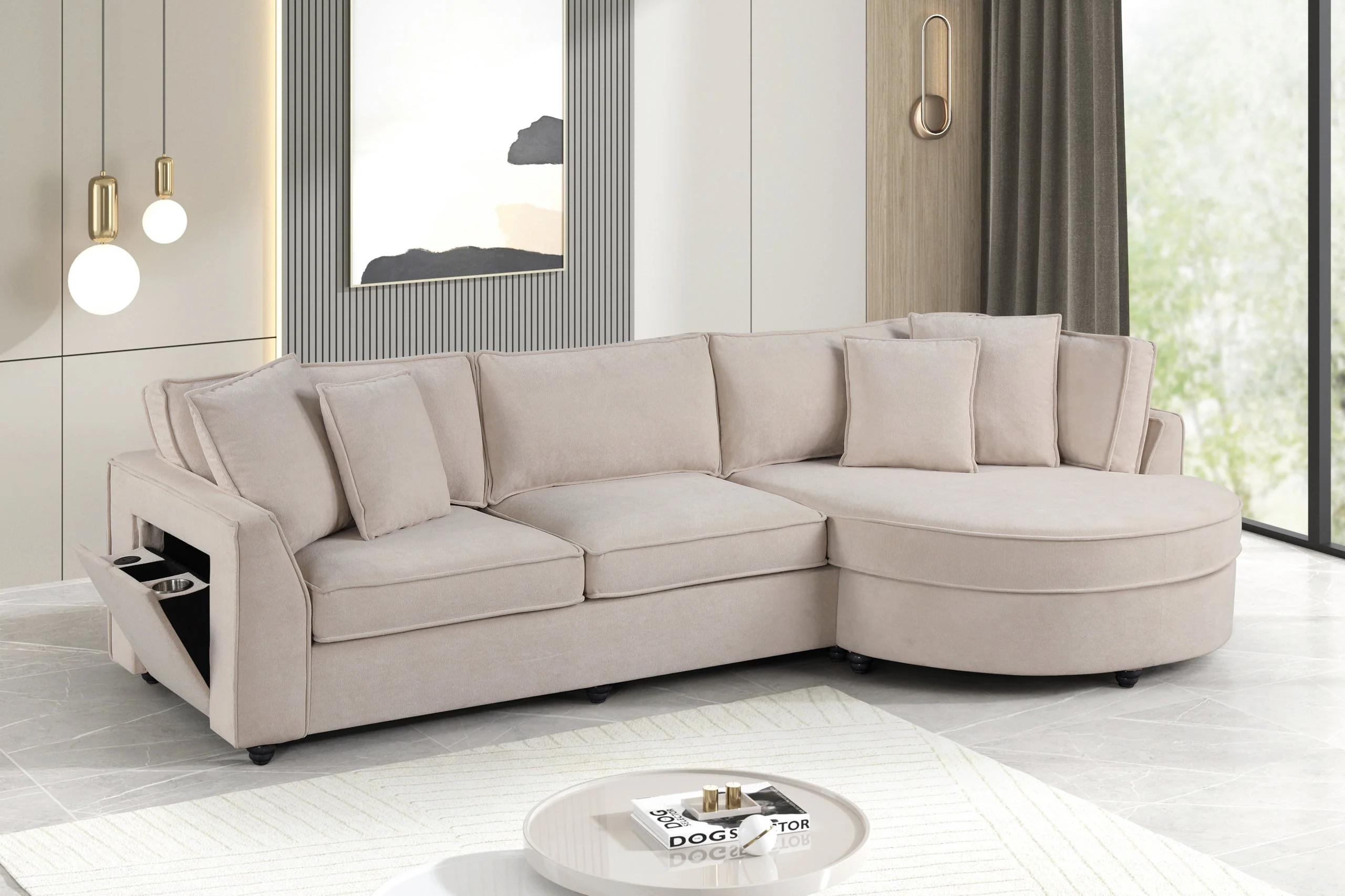 Elva Beige Sectional - Image 2