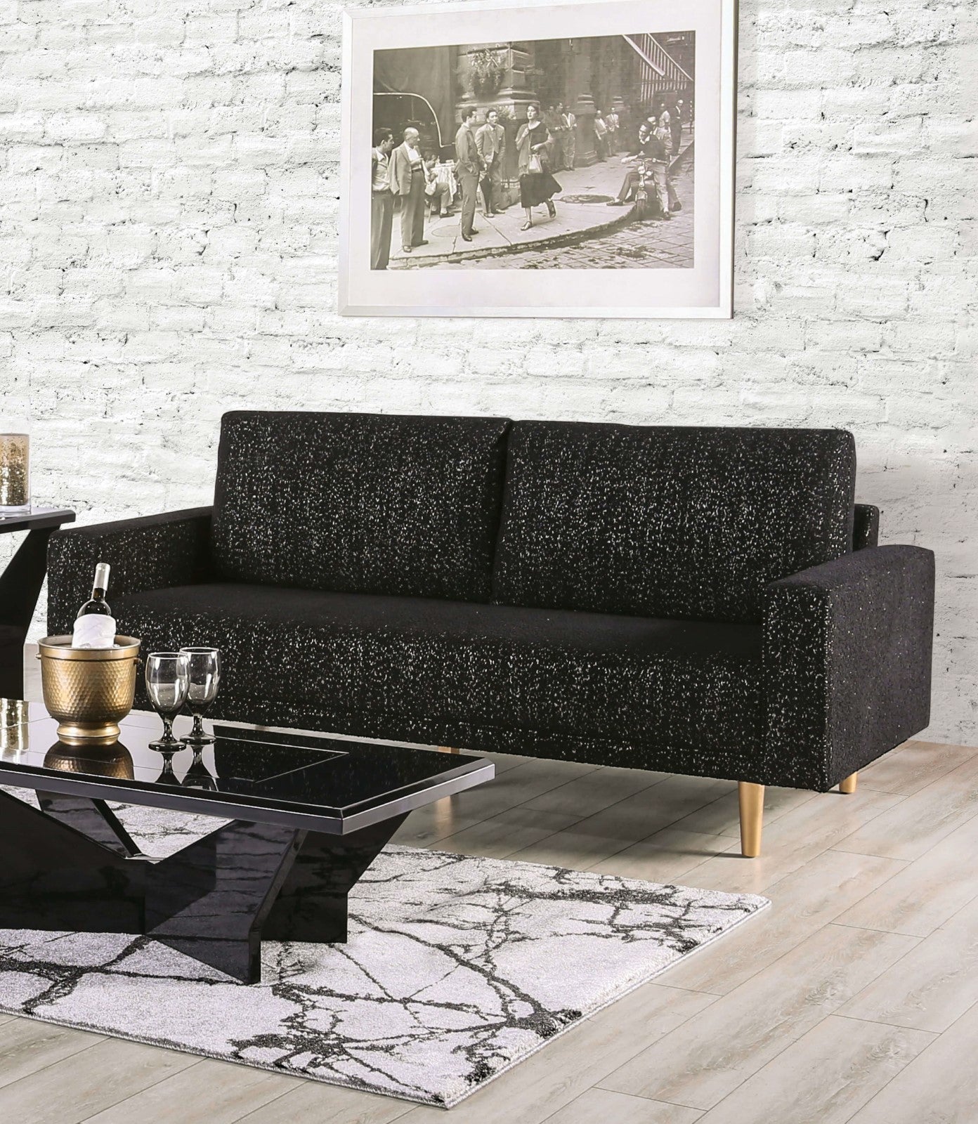 Elverum Black Sofa & Loveseat - Image 3