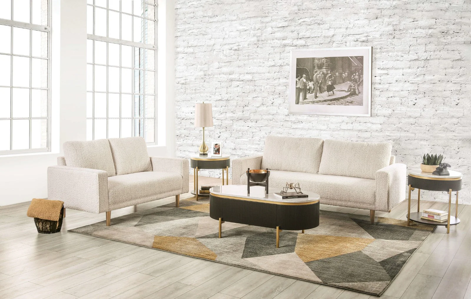 Elverum Off-White Loveseat - Image 2